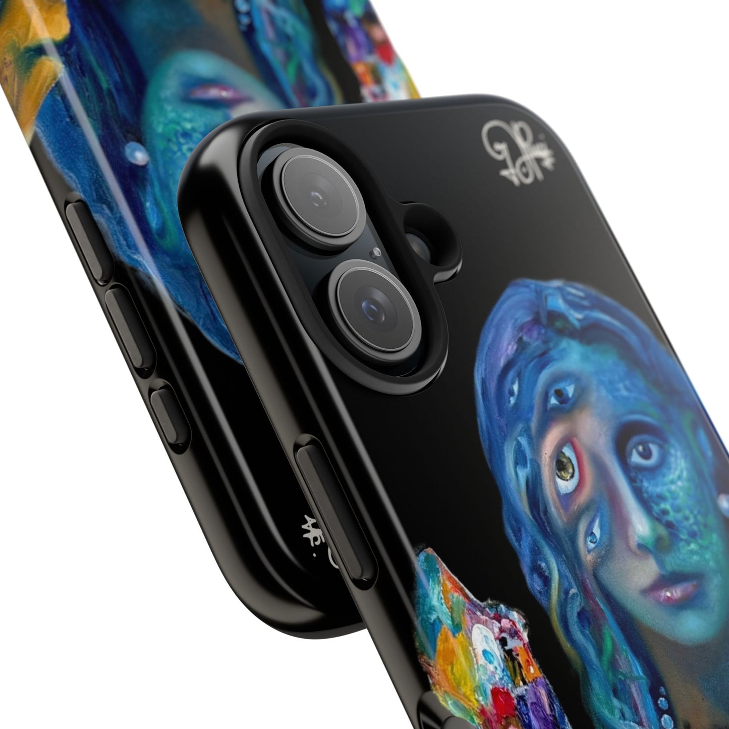 Phone Case - Vivid Blues Metamorphic Textures Multi-Eyed Vision Artist Design
