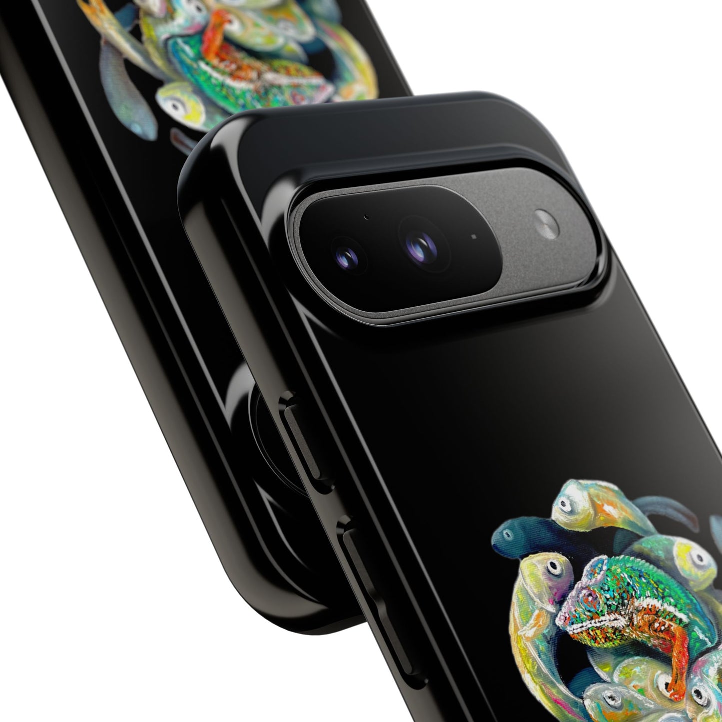 Koi Circle Tough Phone Case — Colorful Fish Art Protective iPhone Cover