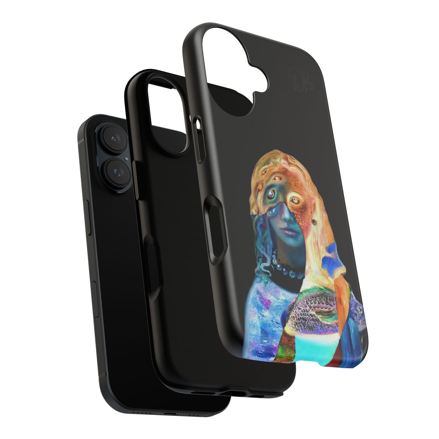 Abstract Surreal Portrait Phone Case — Colorful Art iPhone Cover