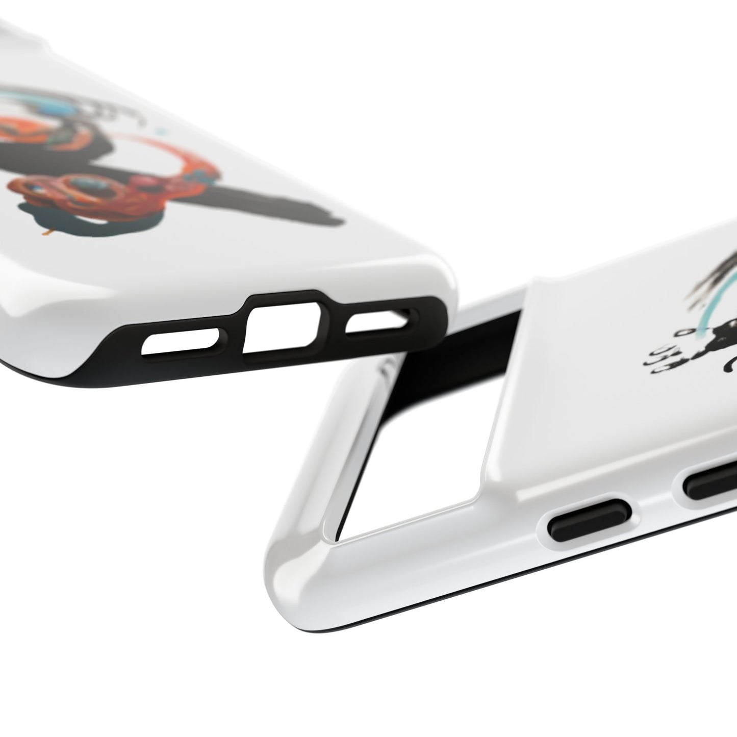 Artistic Abstract Phone Case — Colorful Ink Brushstroke Design