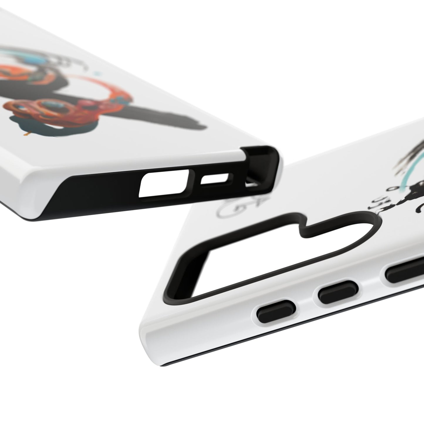 Artistic Abstract Phone Case — Colorful Ink Brushstroke Design