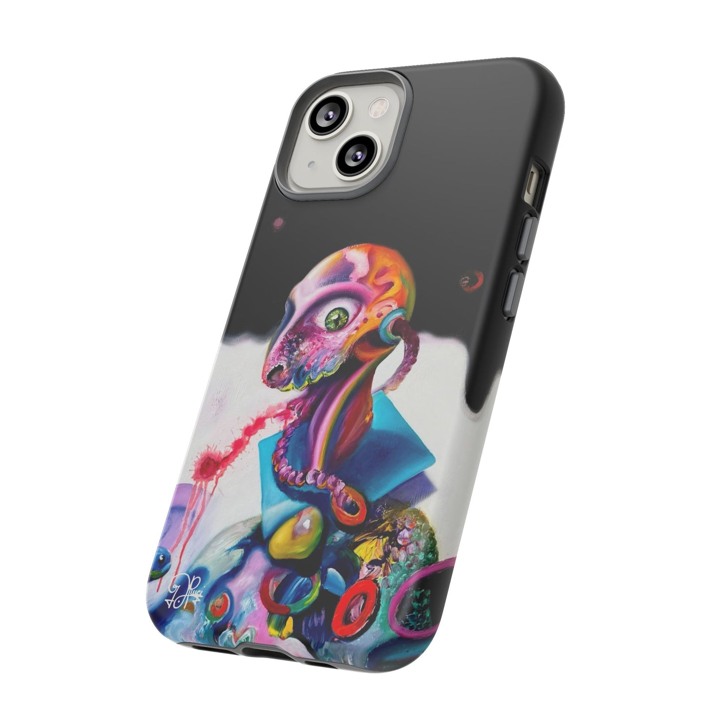 Phone Case - Vivid Blues and Multi-Eyed Vision Artwork Design