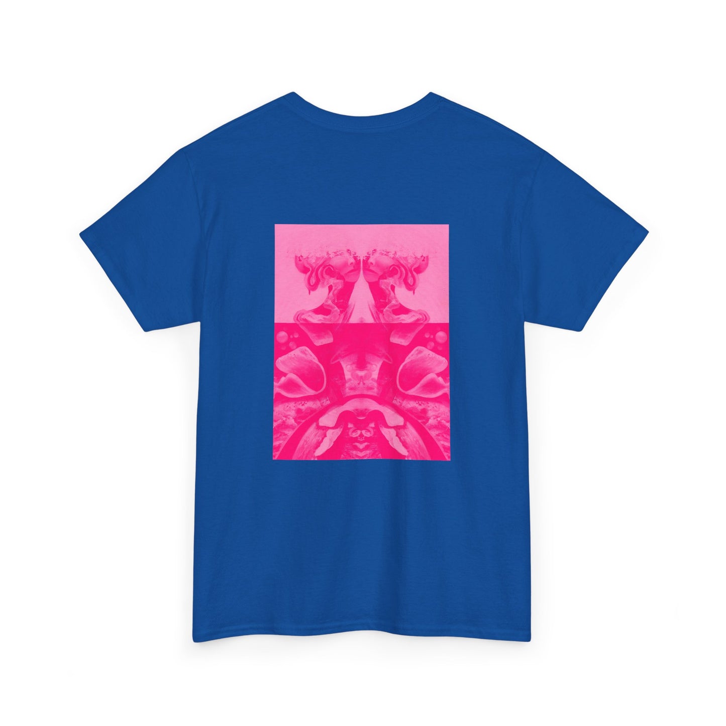 Graphic Tee — Hot Pink Abstract Mirror Design
