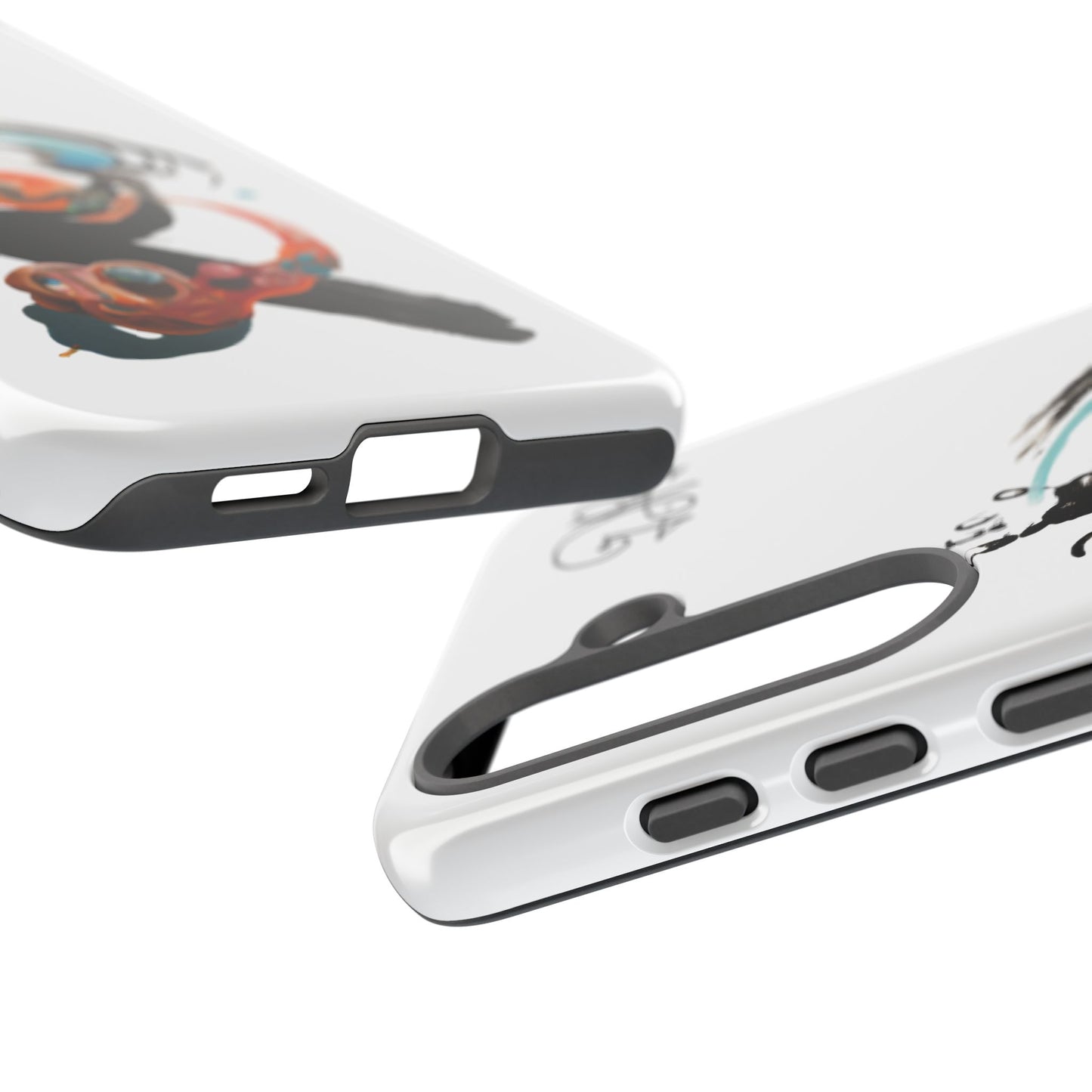 Artistic Abstract Phone Case — Colorful Ink Brushstroke Design