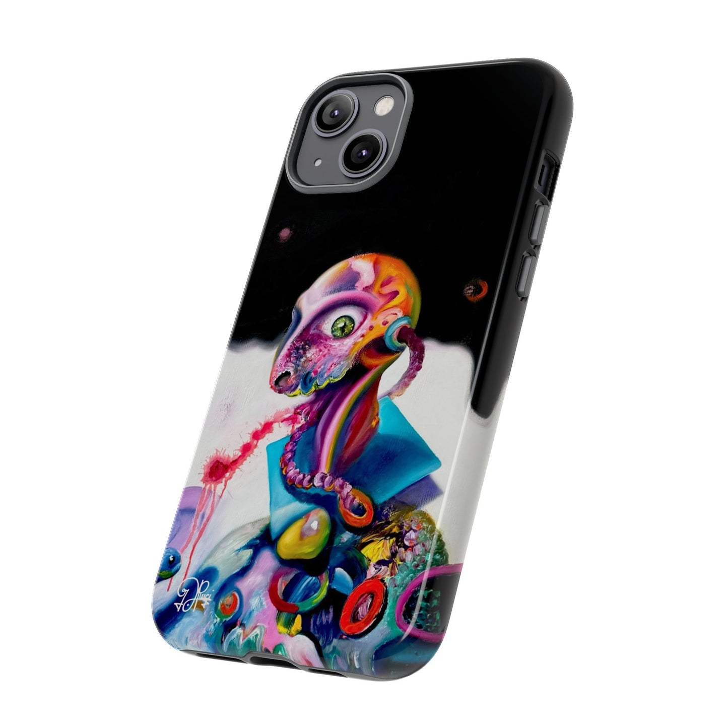 Phone Case - Vivid Blues and Multi-Eyed Vision Artwork Design