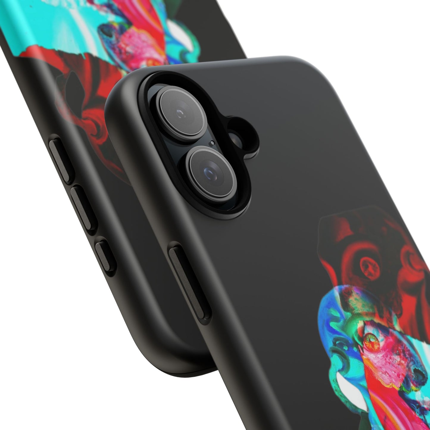 Protective Phone Case — Trippy Neon Abstract Skull Design