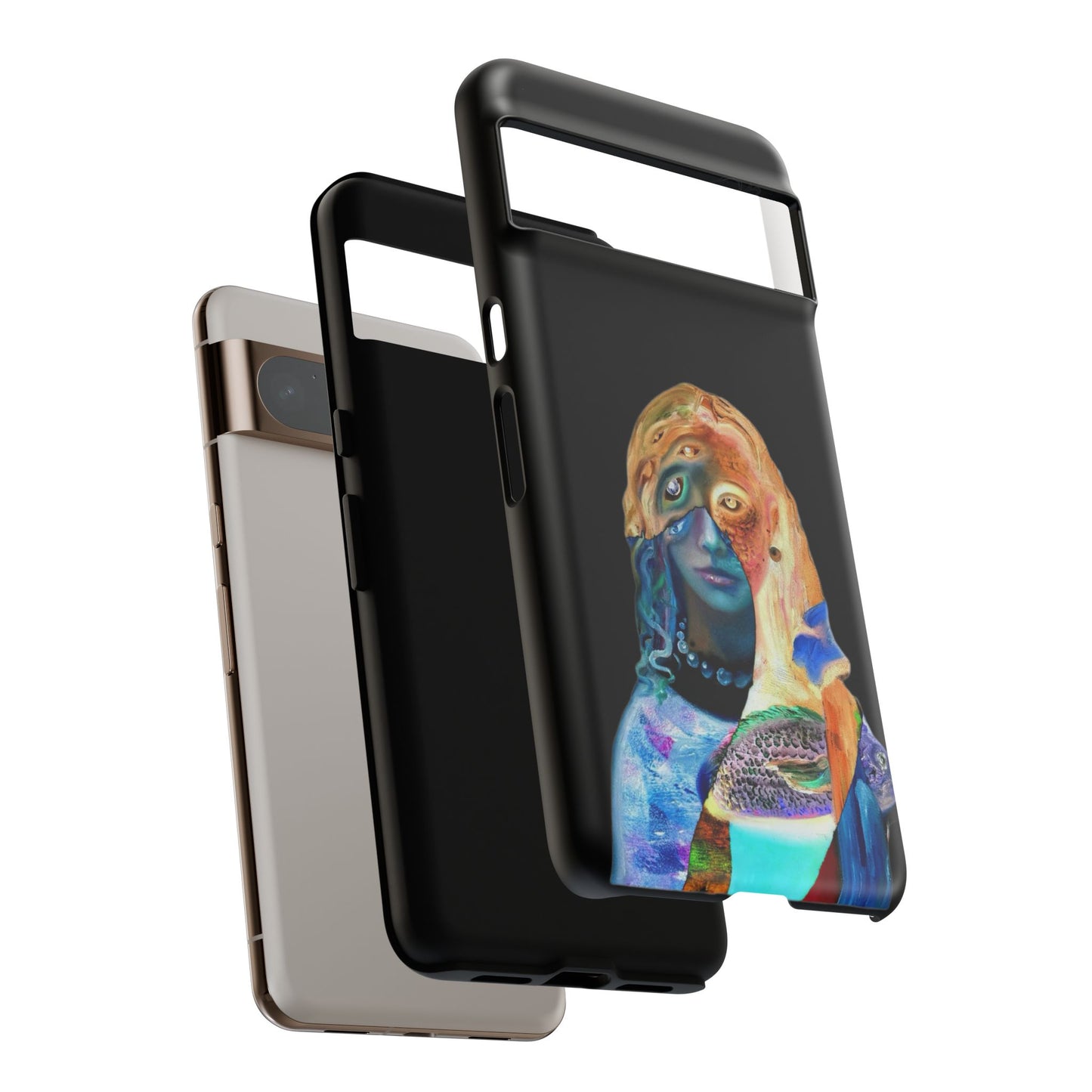 Abstract Surreal Portrait Phone Case — Colorful Art iPhone Cover