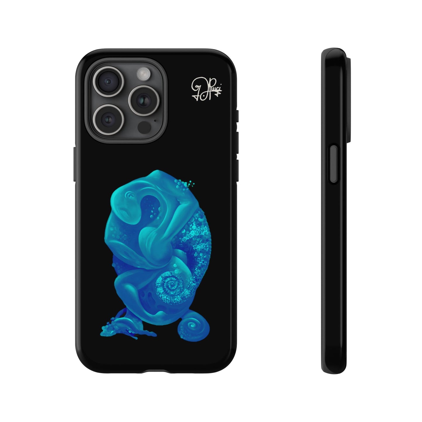 Phone Case - Blue Surreal Sea Creature Protective Case