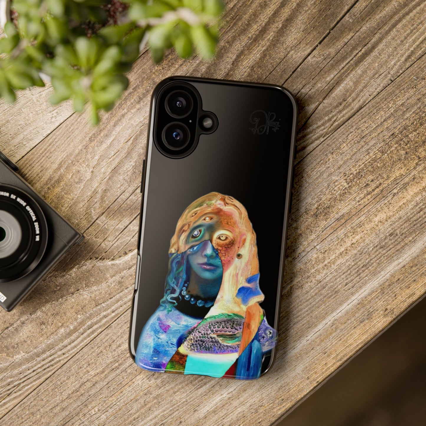 Abstract Surreal Portrait Phone Case — Colorful Art iPhone Cover