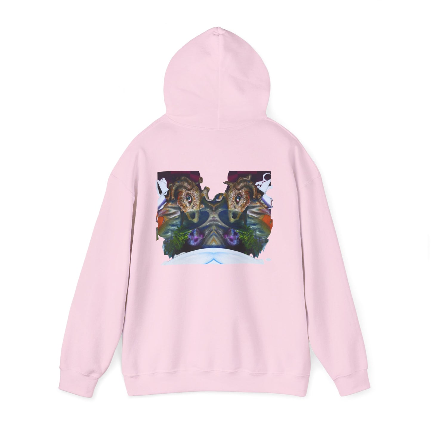 AMRU Mirror Wolves Hoodie — Symmetrical Wildlife Art Pullover