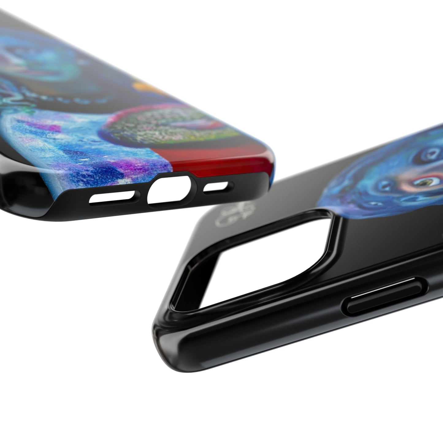 Phone Case - Vivid Blues Metamorphic Textures Multi-Eyed Vision Artist Design