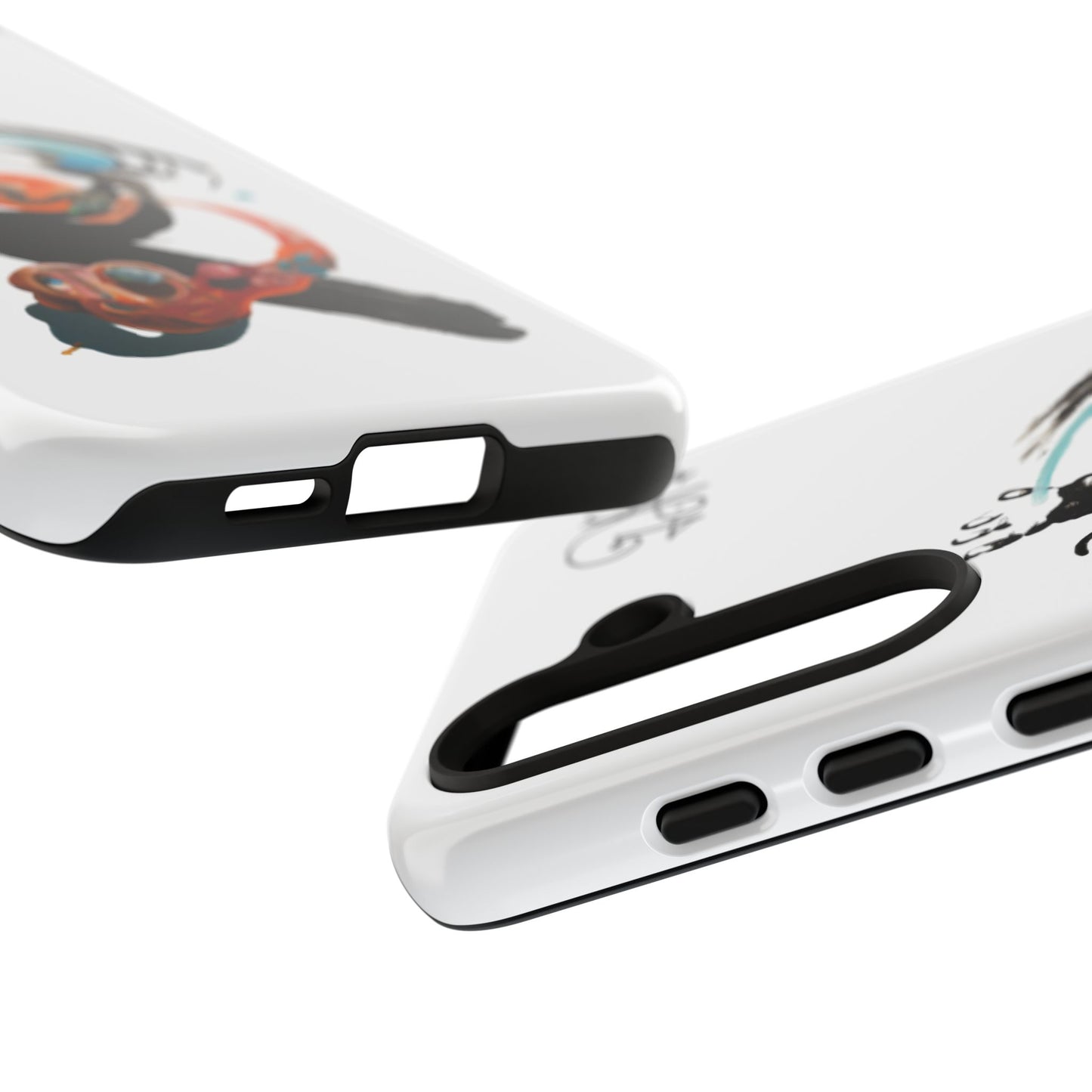 Artistic Abstract Phone Case — Colorful Ink Brushstroke Design