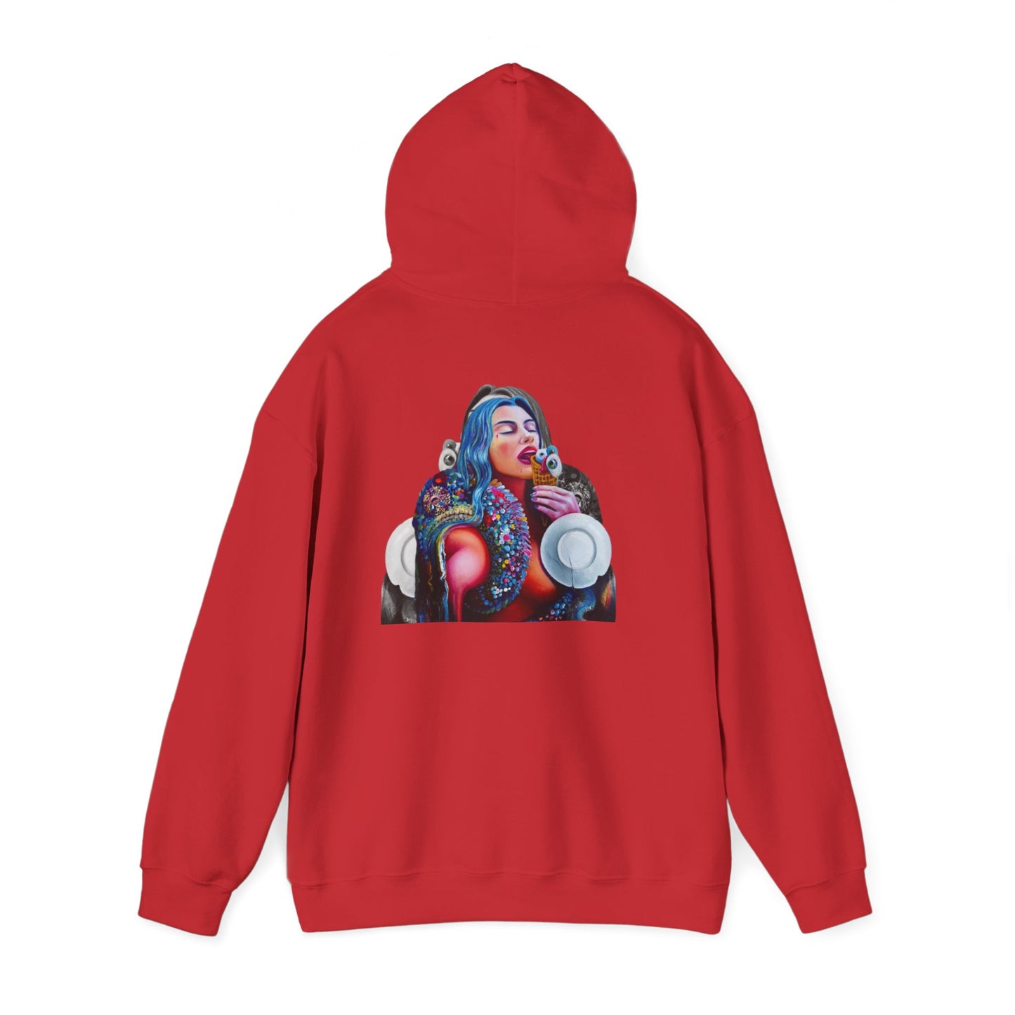 Hoodie — AMRU Artistic Backprint Portrait Pullover