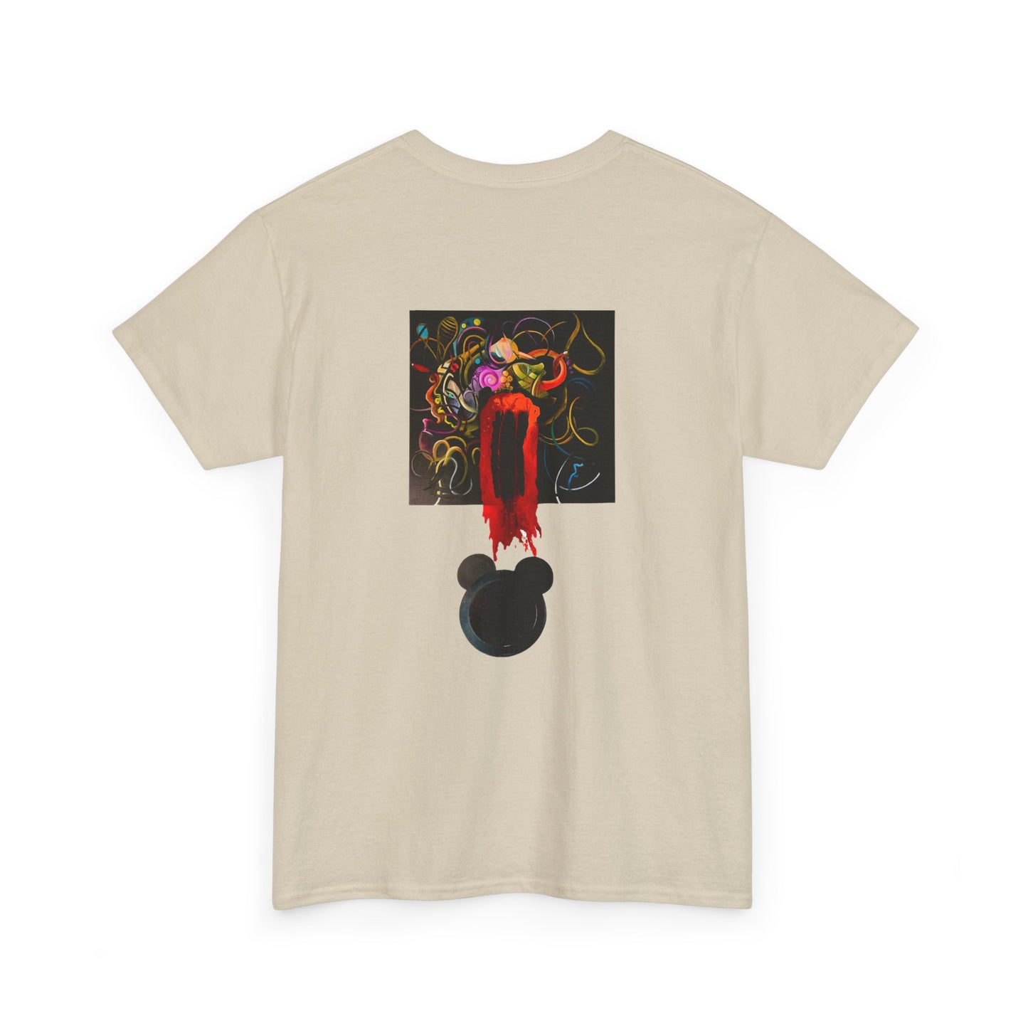 Graphic Tee — Abstract Floral Skull Back Print