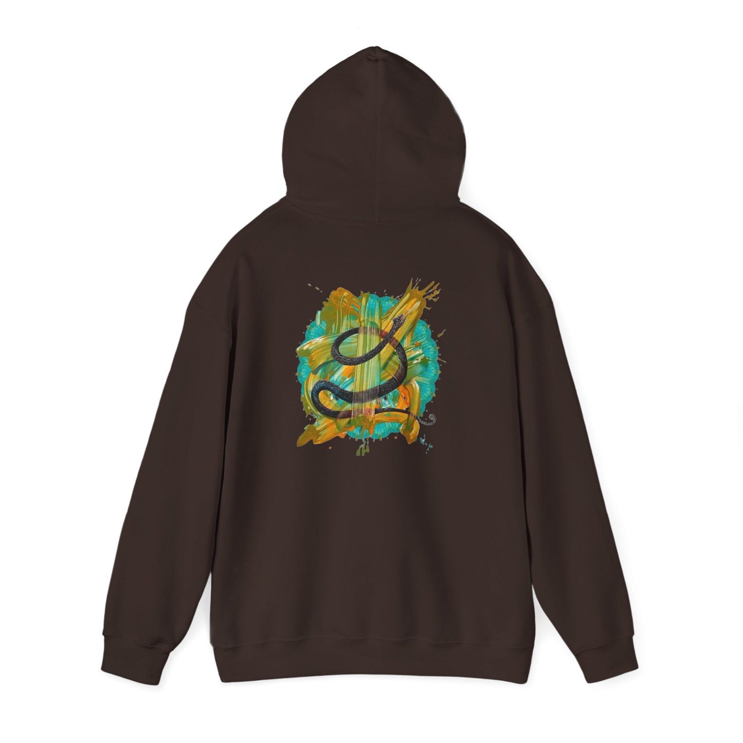 AMRU Artistic Snake Hoodie — Watercolor Serpent Graphic Pullover