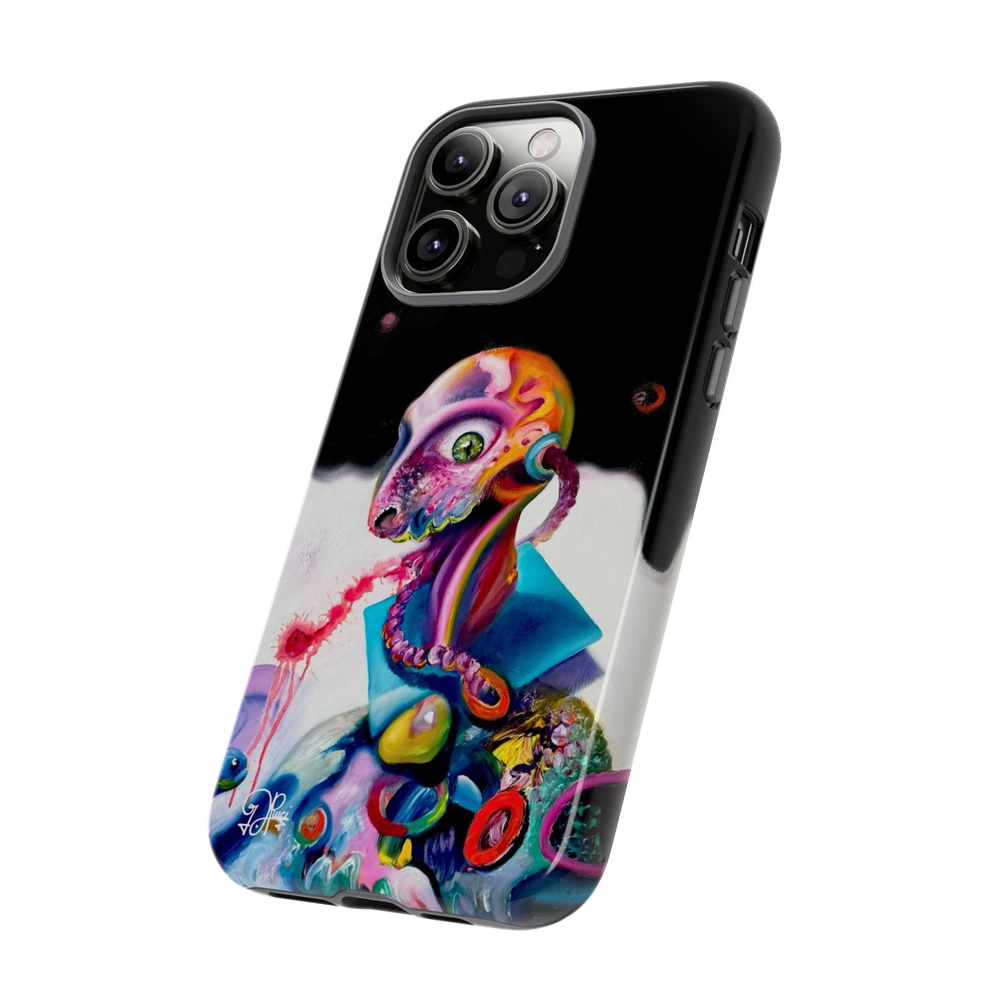 Phone Case - Vivid Blues and Multi-Eyed Vision Artwork Design