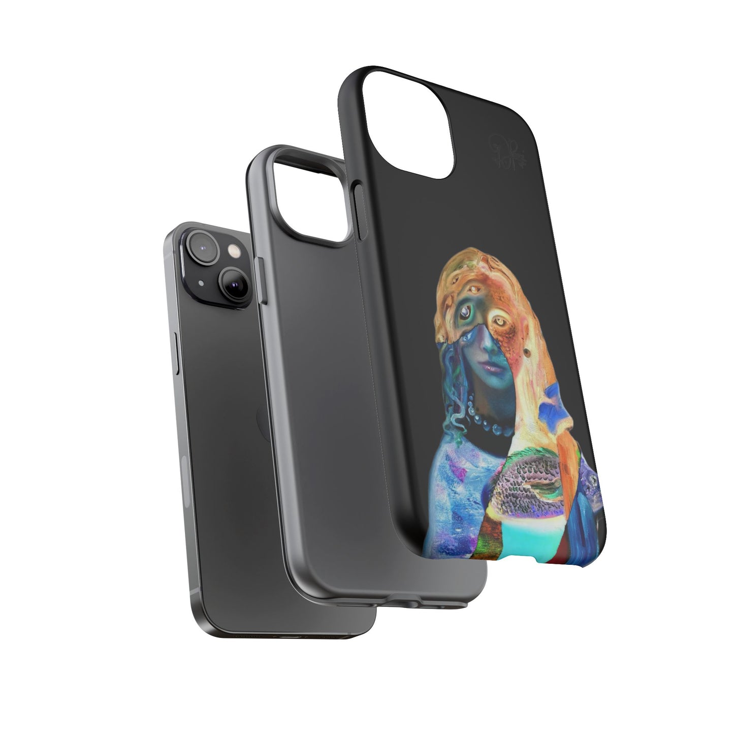 Abstract Surreal Portrait Phone Case — Colorful Art iPhone Cover