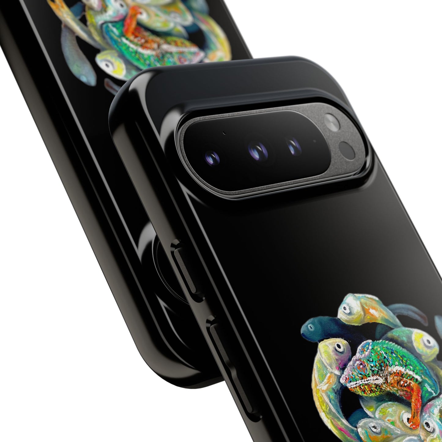 Koi Circle Tough Phone Case — Colorful Fish Art Protective iPhone Cover