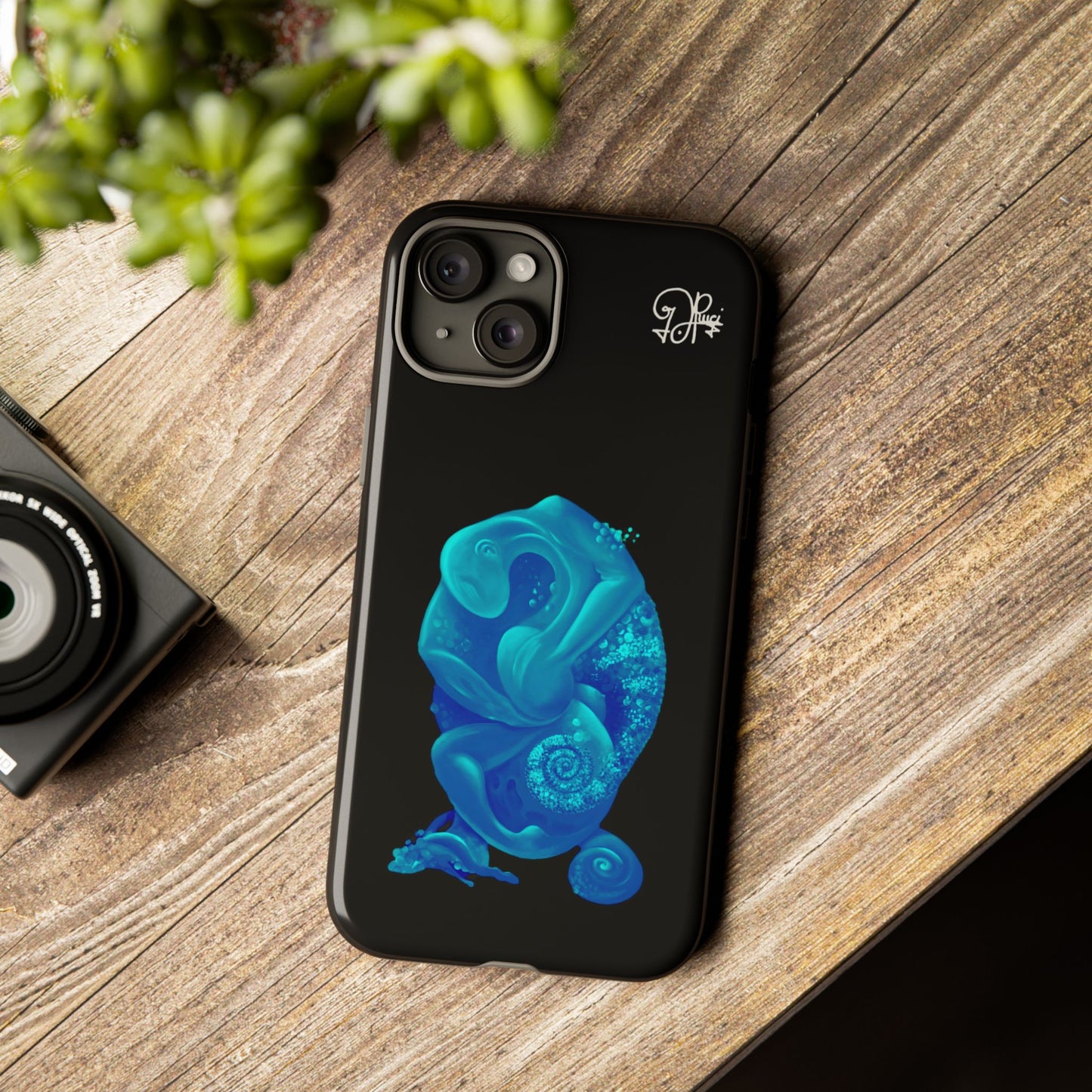 Phone Case - Blue Surreal Sea Creature Protective Case