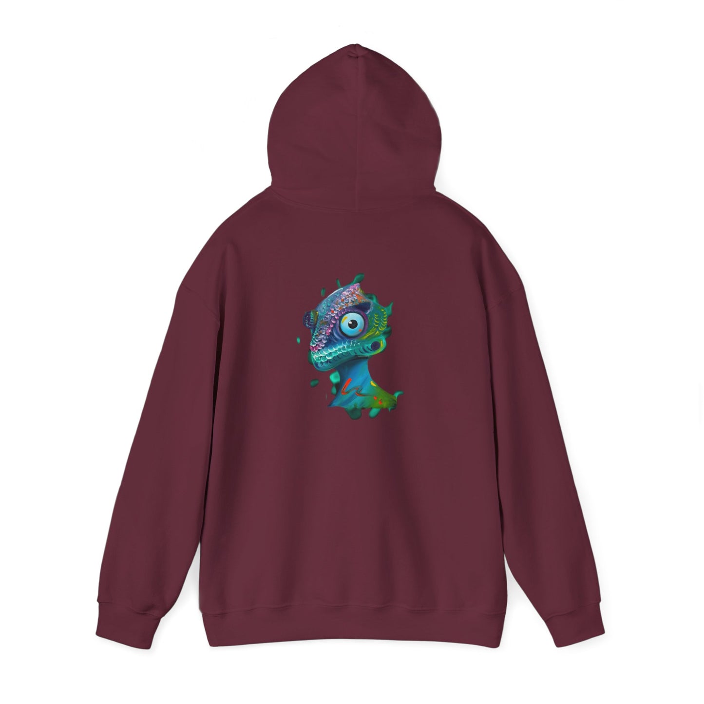 AMRU Chameleon Hoodie – Colorful Surreal Lizard Graphic Sweatshirt