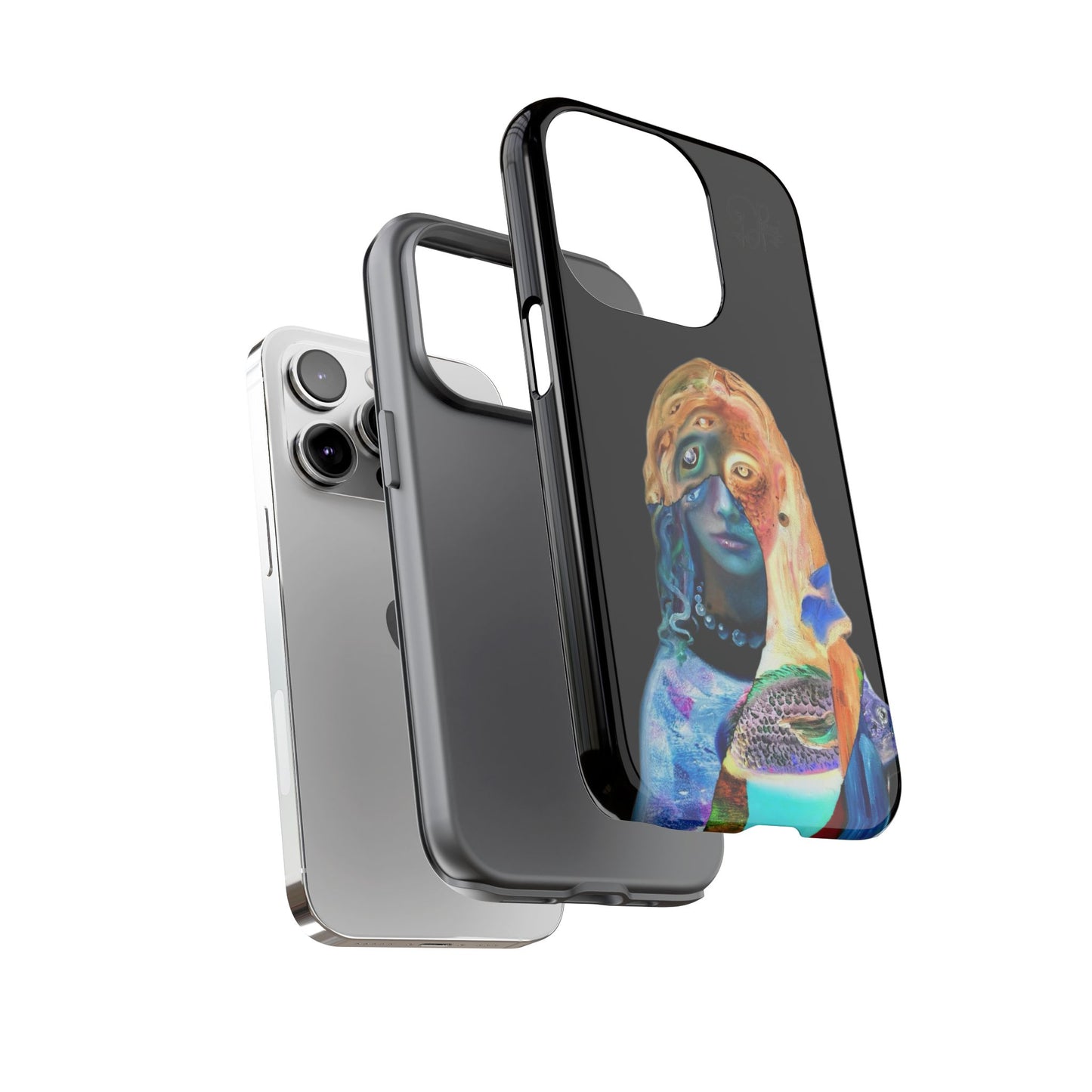Abstract Surreal Portrait Phone Case — Colorful Art iPhone Cover