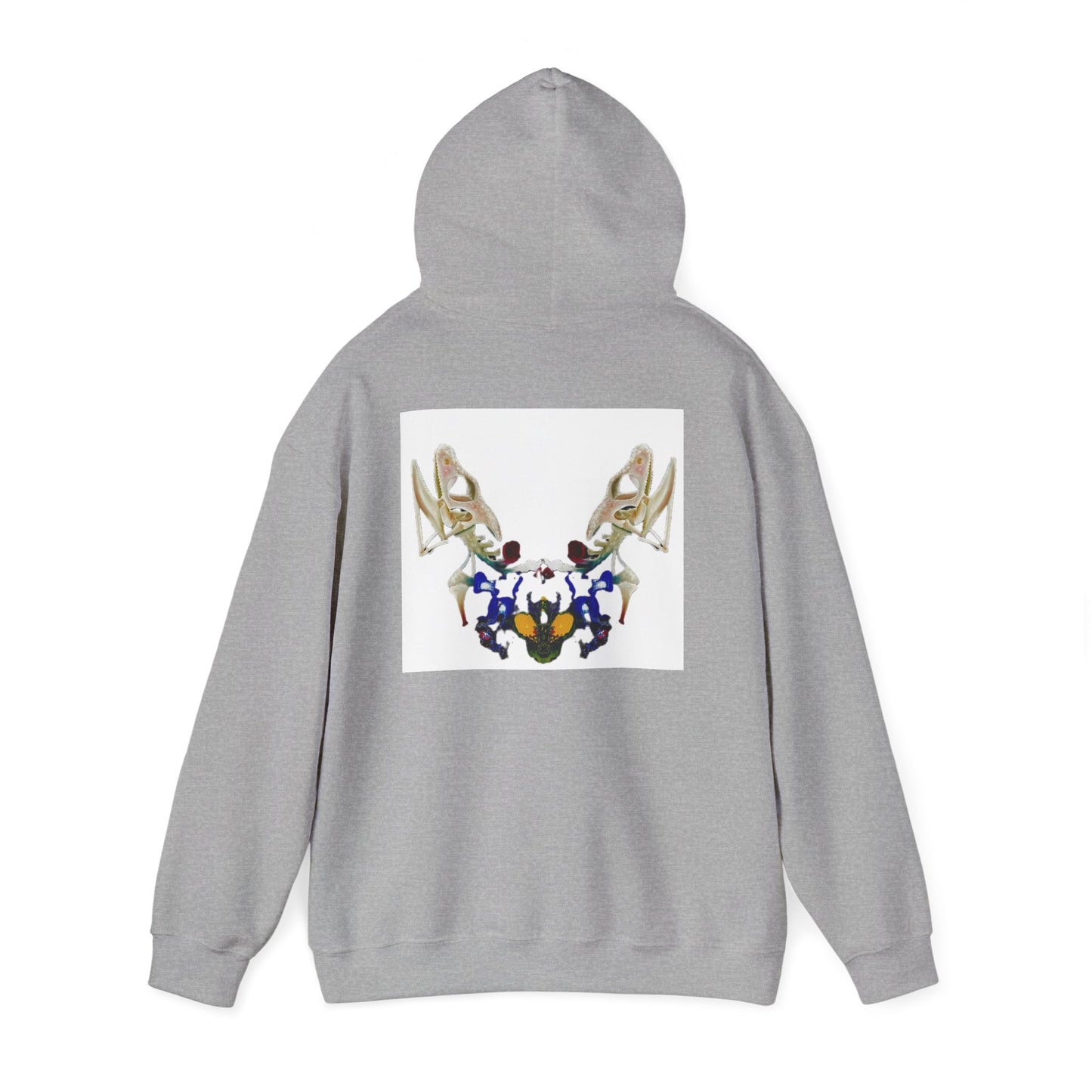 AMRU Minimal Logo Hoodie with Floral Antler Back Design