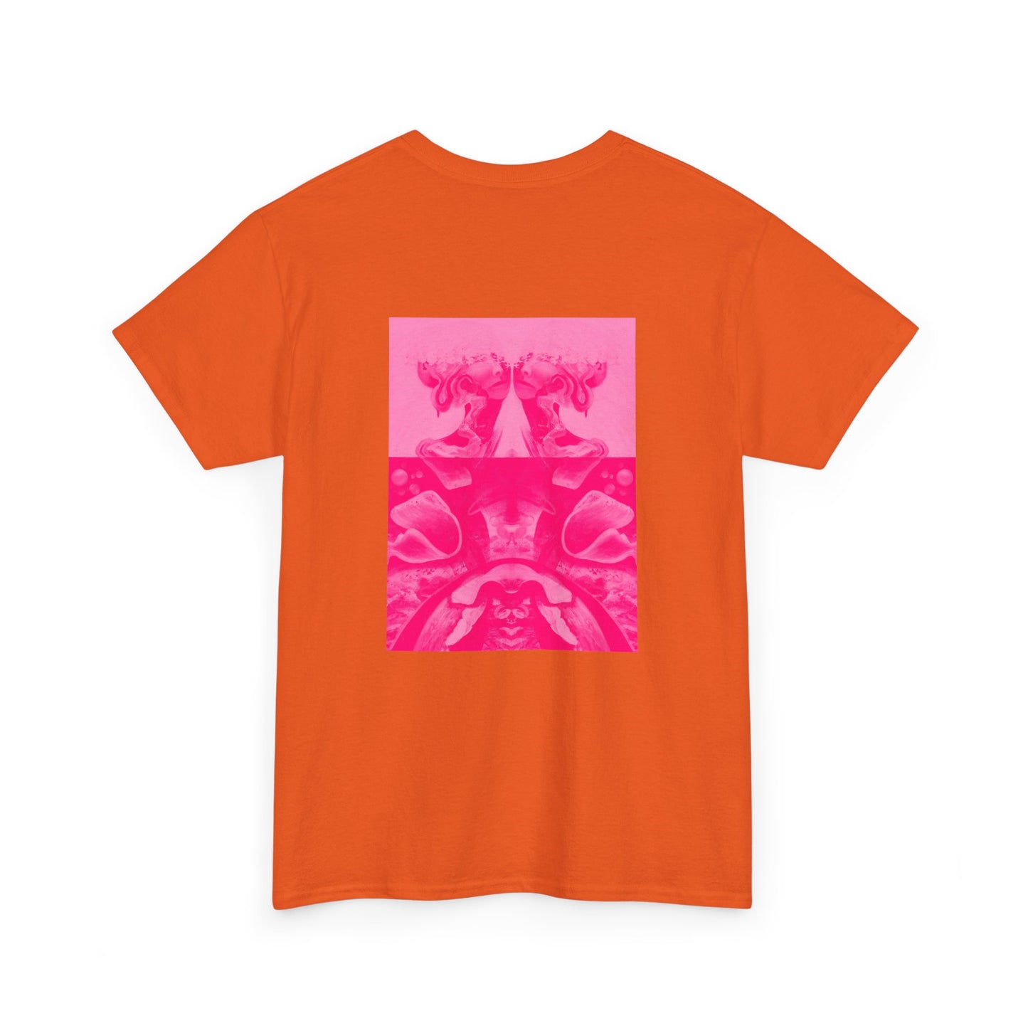 Graphic Tee — Hot Pink Abstract Mirror Design
