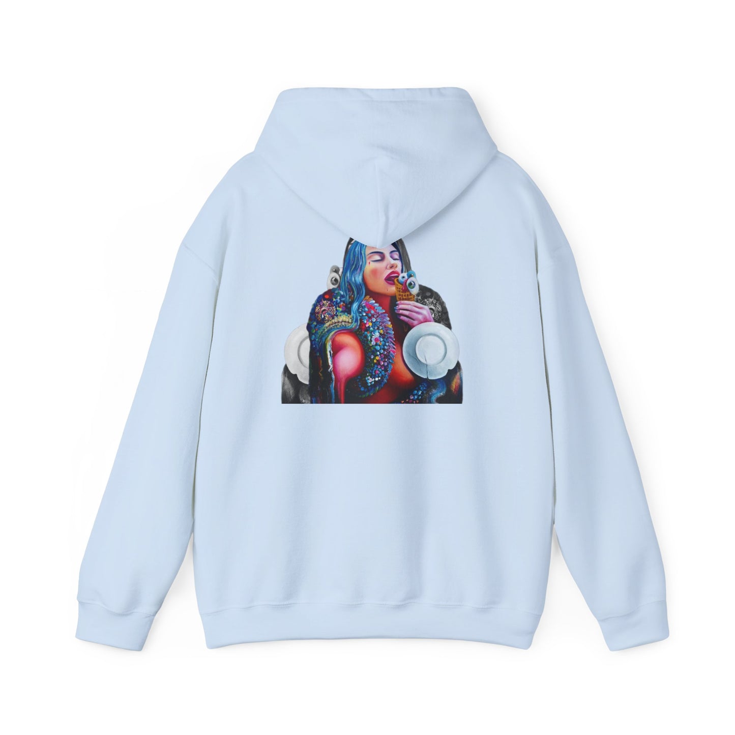 Hoodie — AMRU Artistic Backprint Portrait Pullover