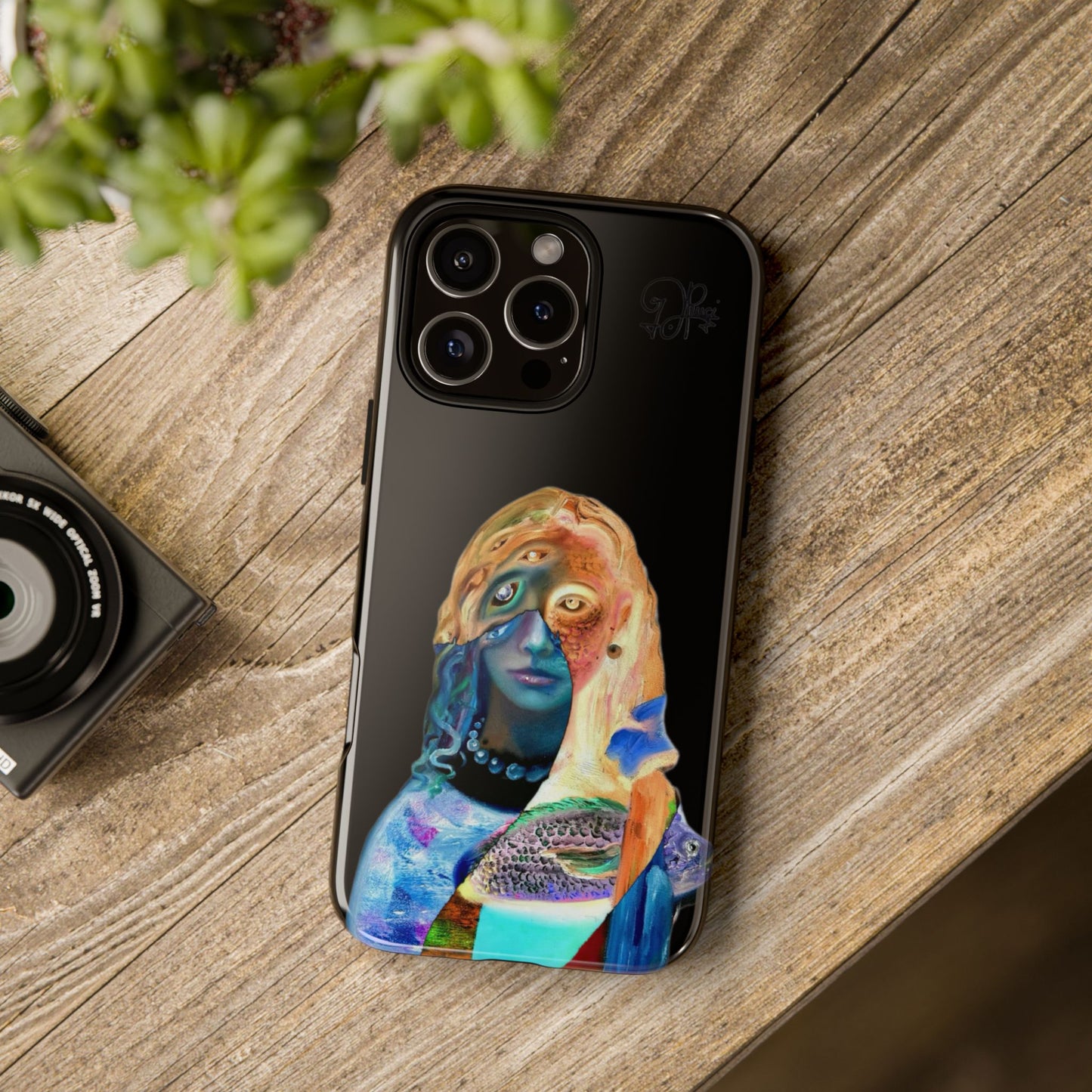 Abstract Surreal Portrait Phone Case — Colorful Art iPhone Cover