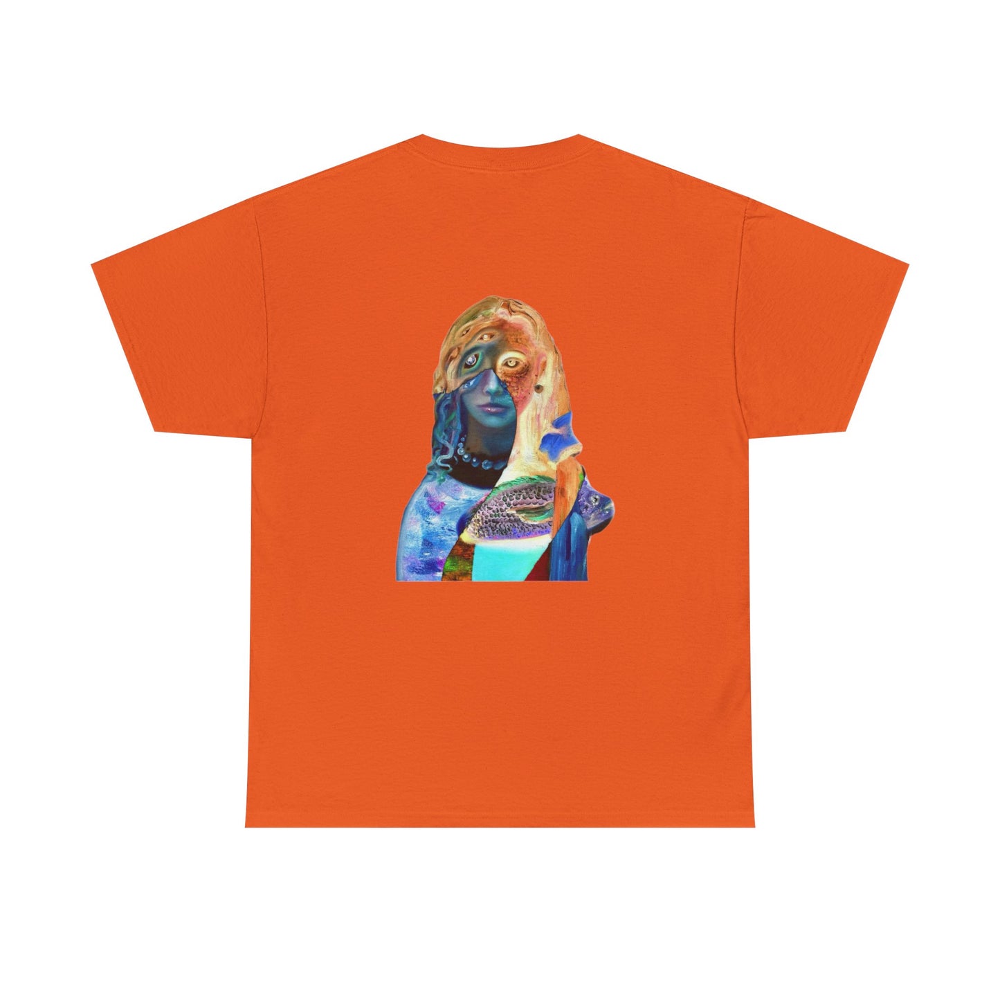 Graphic Tee — Surreal Cosmic Portrait Back Print