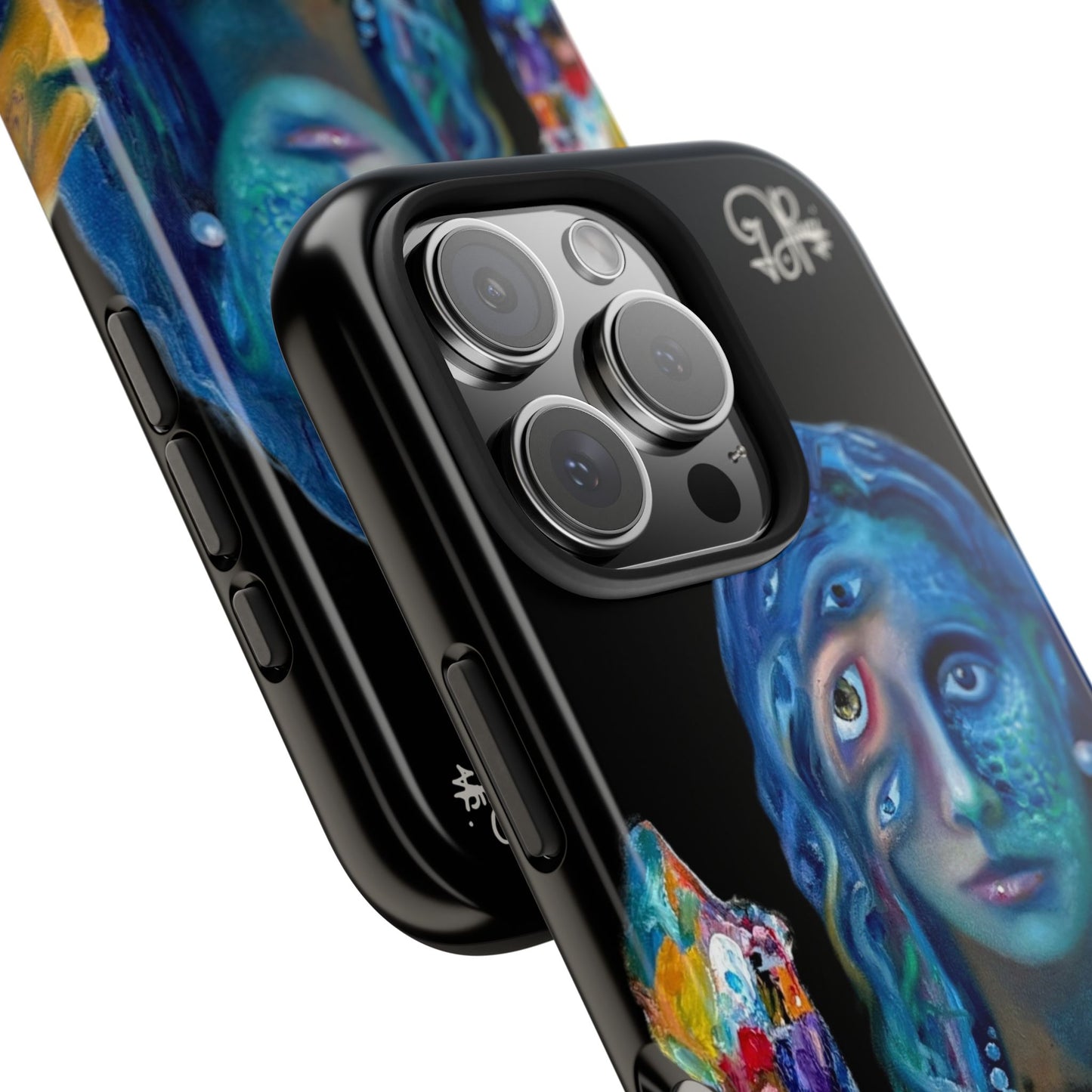 Phone Case - Vivid Blues Metamorphic Textures Multi-Eyed Vision Artist Design