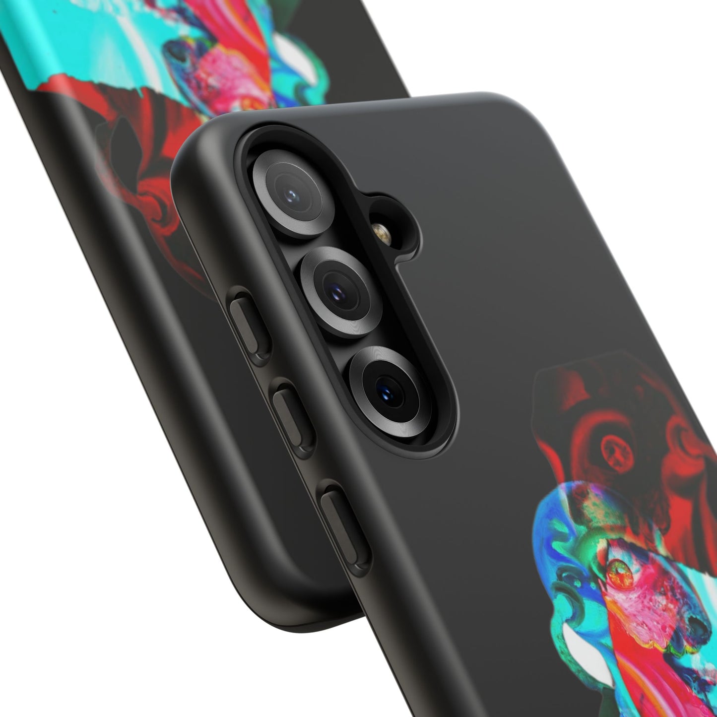 Protective Phone Case — Trippy Neon Abstract Skull Design