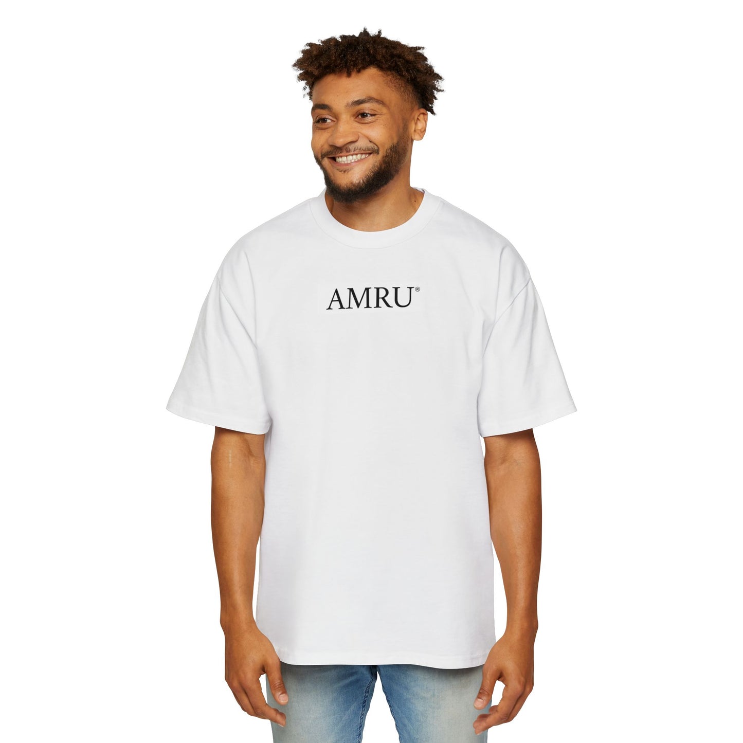 AMRU Artistic Brain Print Oversized Tee — Unisex Graphic Art T-Shirt