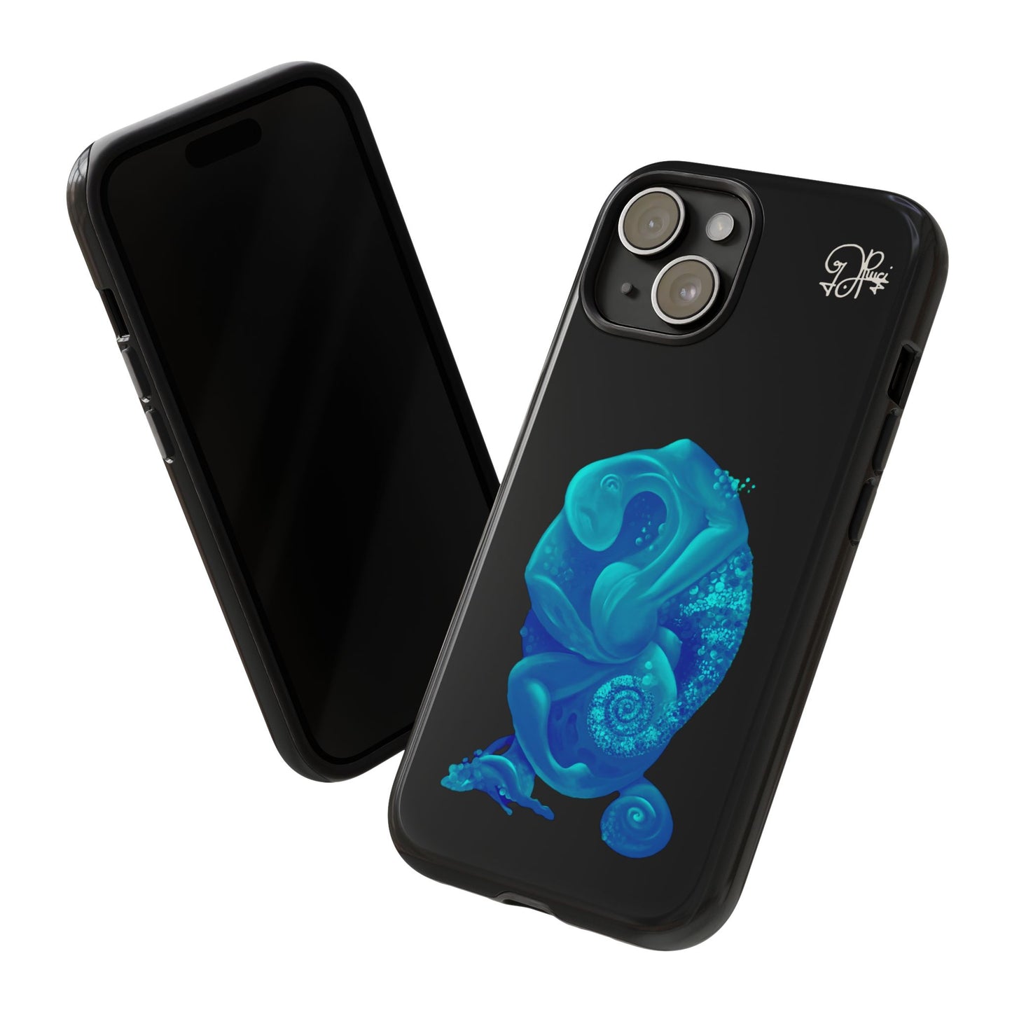 Phone Case - Blue Surreal Sea Creature Protective Case