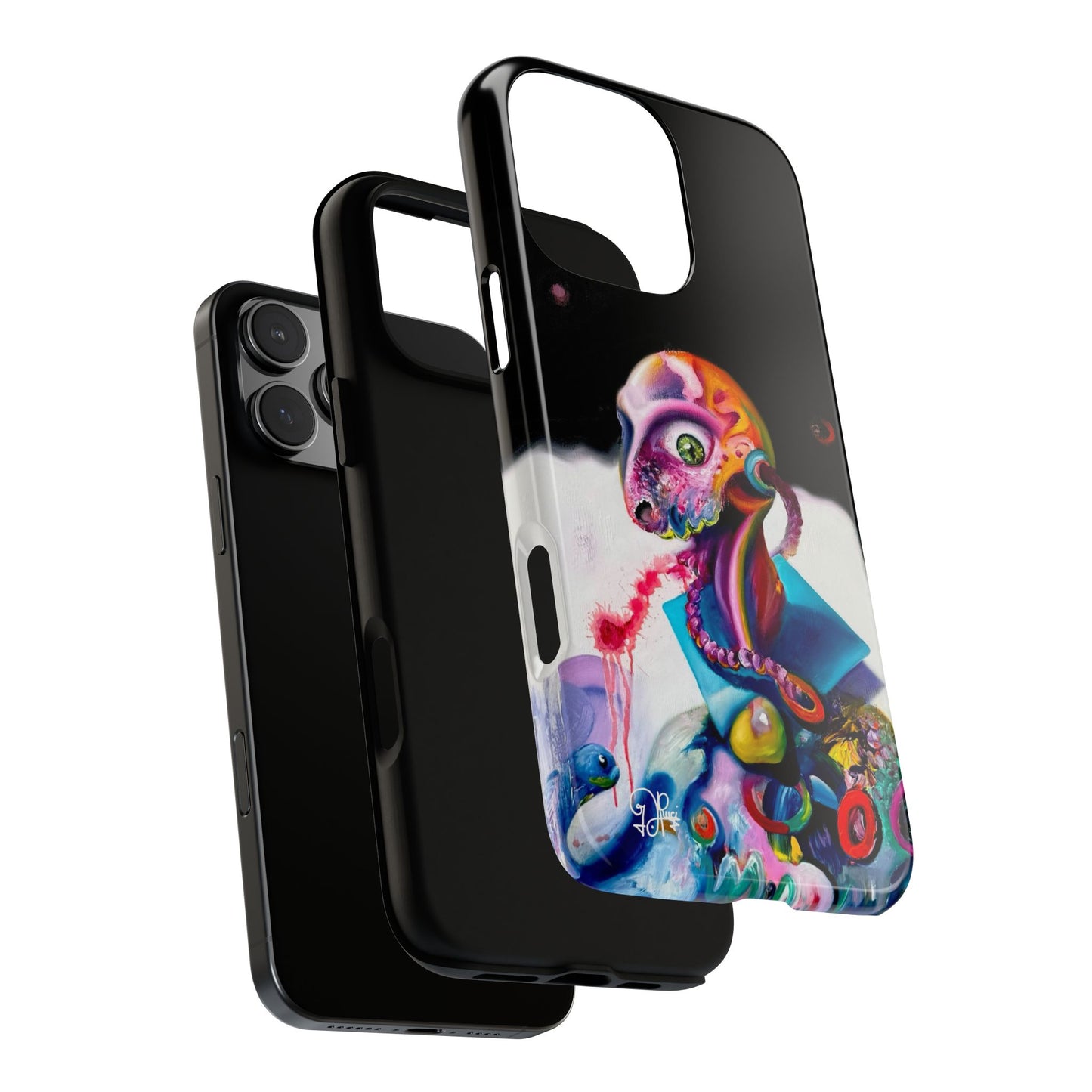 Phone Case - Vivid Blues and Multi-Eyed Vision Artwork Design