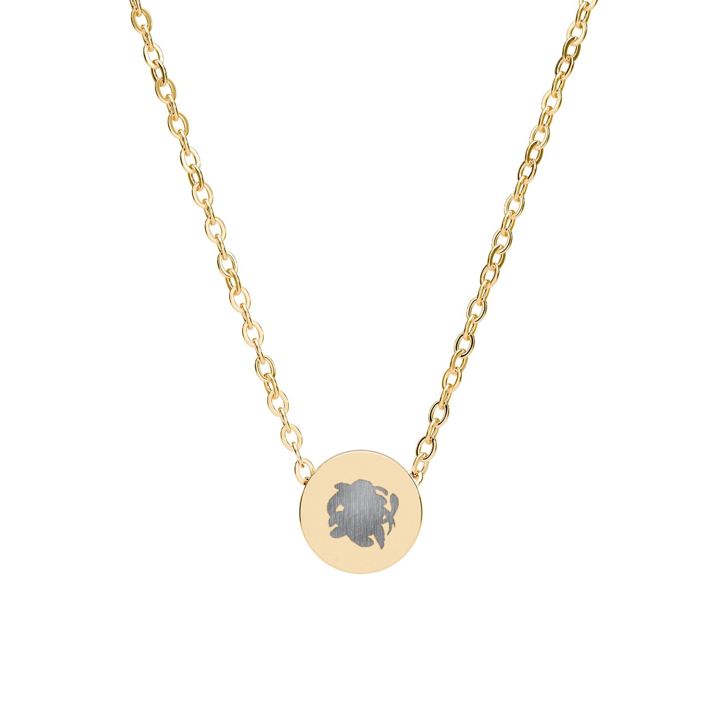 Mini Engraved Circle Necklace — Personalized Tiny Disc Pendant (Silver or Rose Gold)