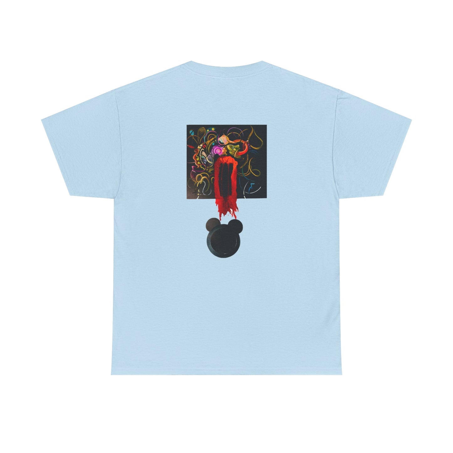 Graphic Tee — Abstract Floral Skull Back Print