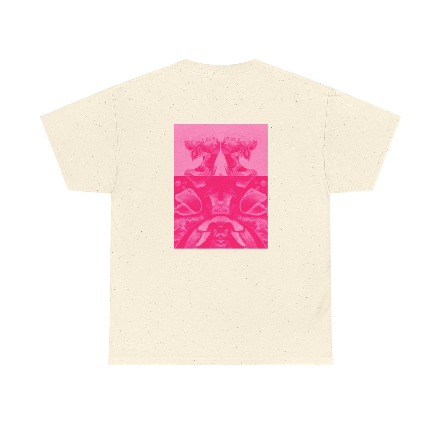 Graphic Tee — Hot Pink Abstract Mirror Design