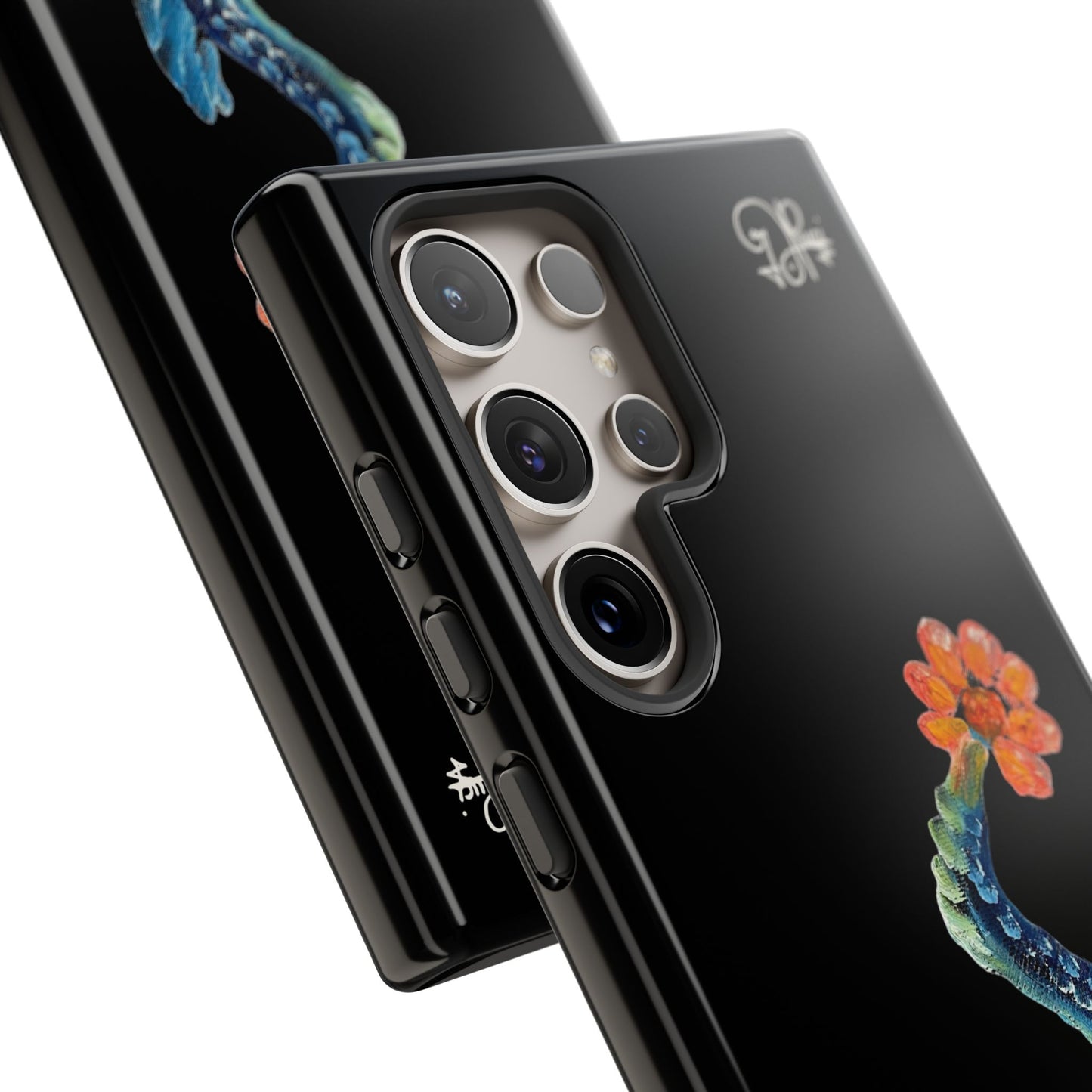 Koi Eye Tough Phone Case — Colorful Surreal Fish Design on Black