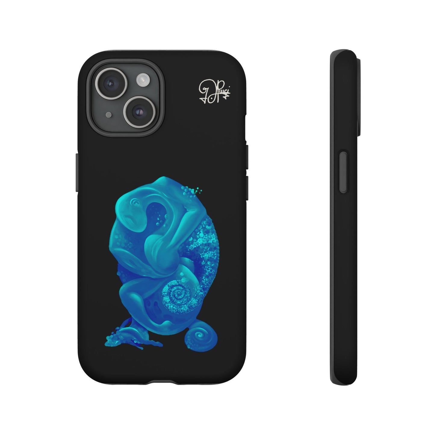 Phone Case - Blue Surreal Sea Creature Protective Case