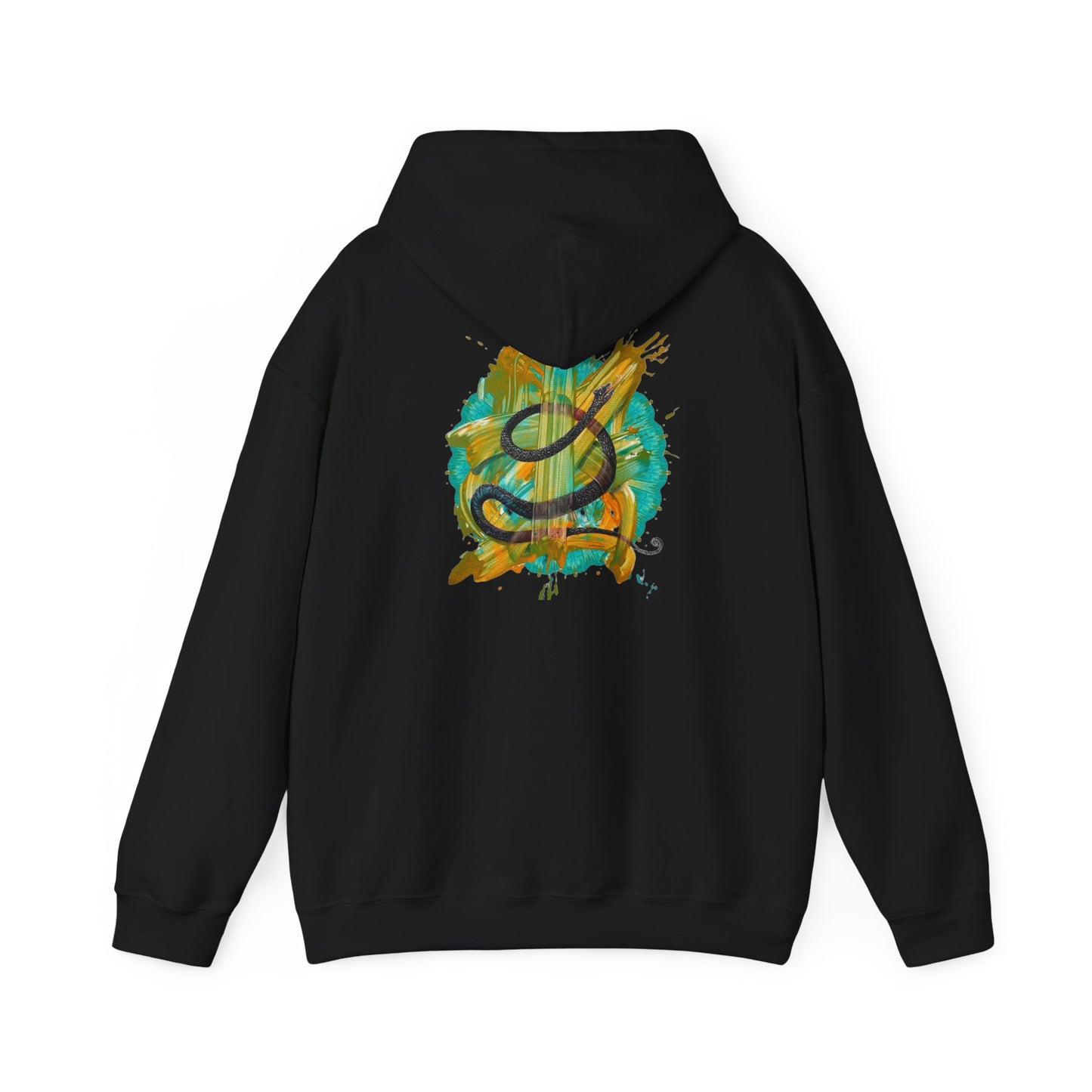 AMRU Artistic Snake Hoodie — Watercolor Serpent Graphic Pullover