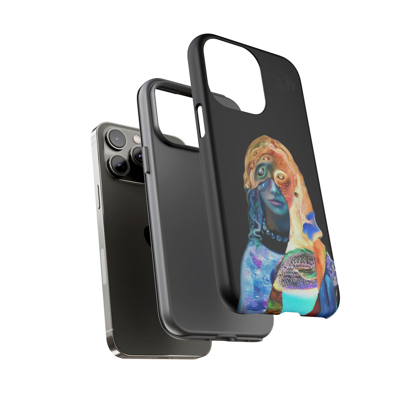 Abstract Surreal Portrait Phone Case — Colorful Art iPhone Cover