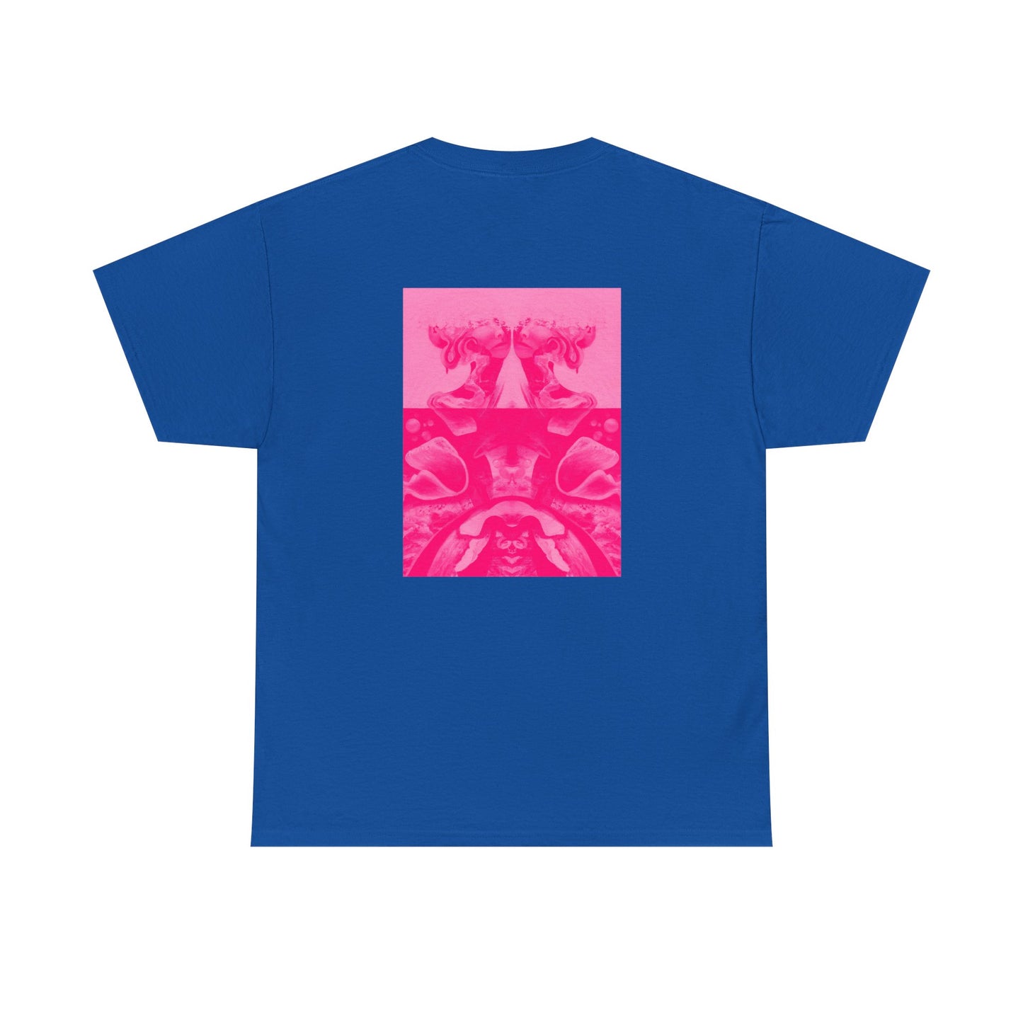 Graphic Tee — Hot Pink Abstract Mirror Design