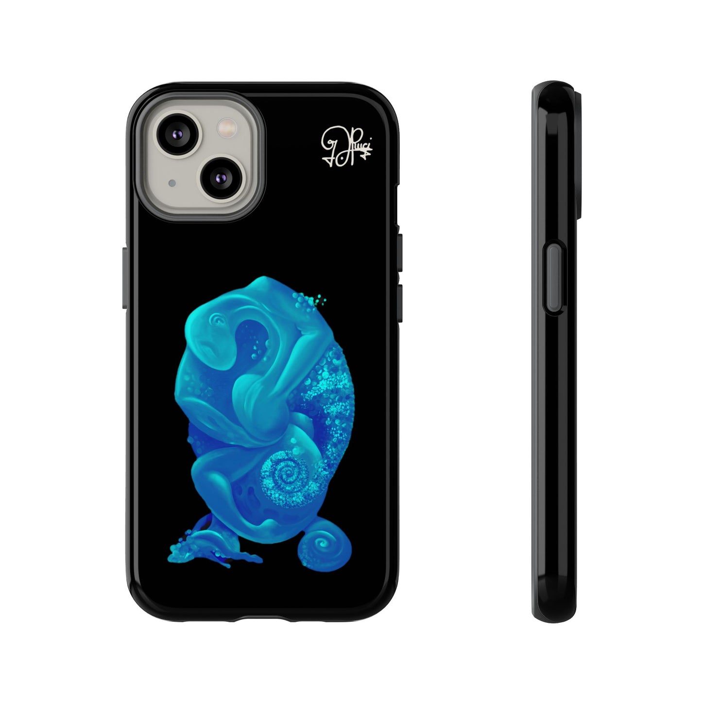 Phone Case - Blue Surreal Sea Creature Protective Case