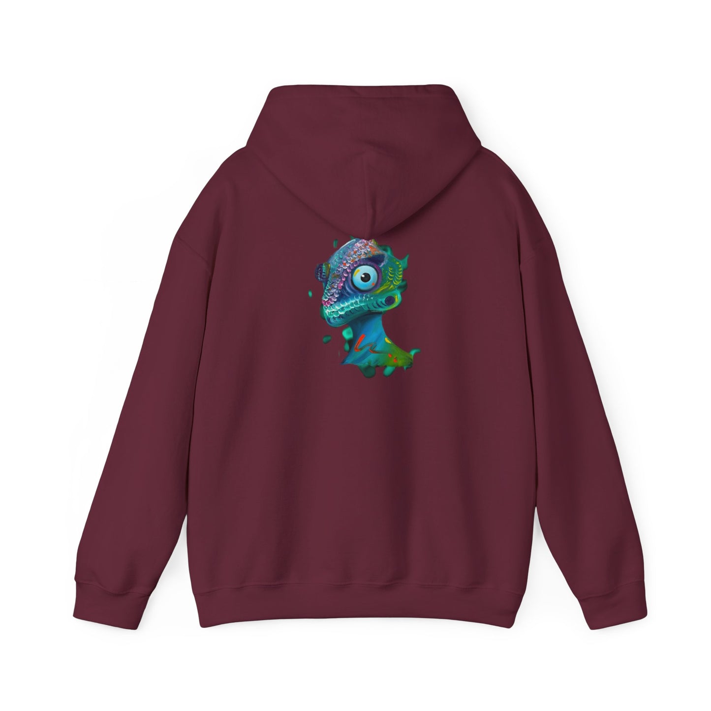 AMRU Chameleon Hoodie – Colorful Surreal Lizard Graphic Sweatshirt