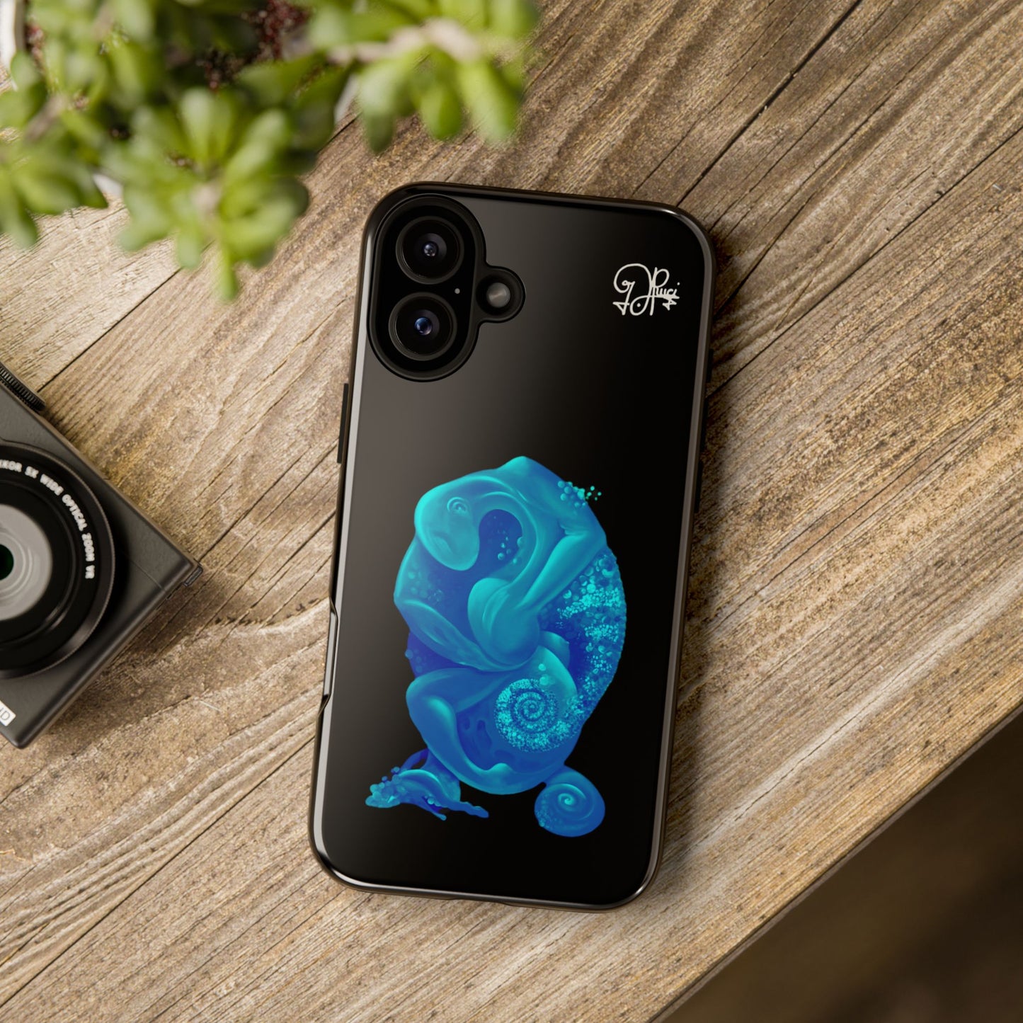 Phone Case - Blue Surreal Sea Creature Protective Case