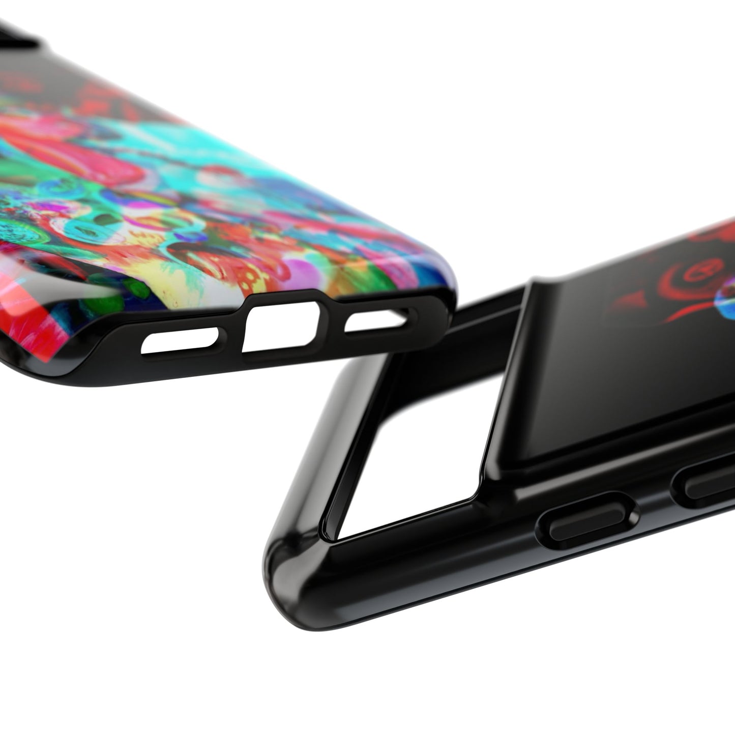Protective Phone Case — Trippy Neon Abstract Skull Design