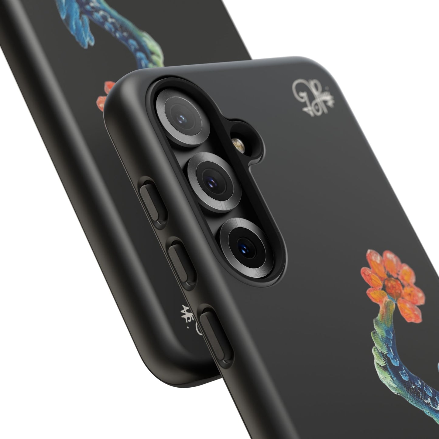 Koi Eye Tough Phone Case — Colorful Surreal Fish Design on Black