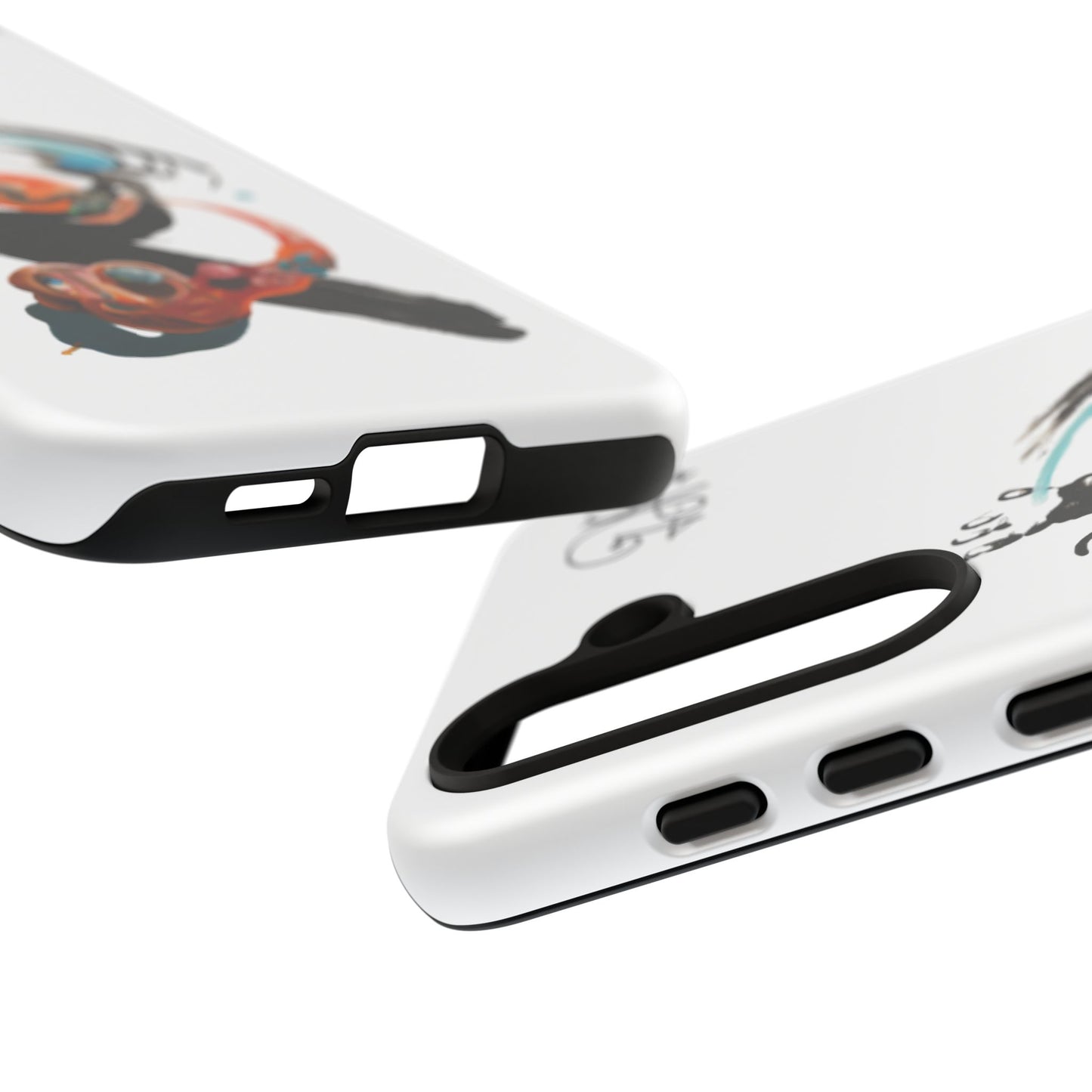 Artistic Abstract Phone Case — Colorful Ink Brushstroke Design