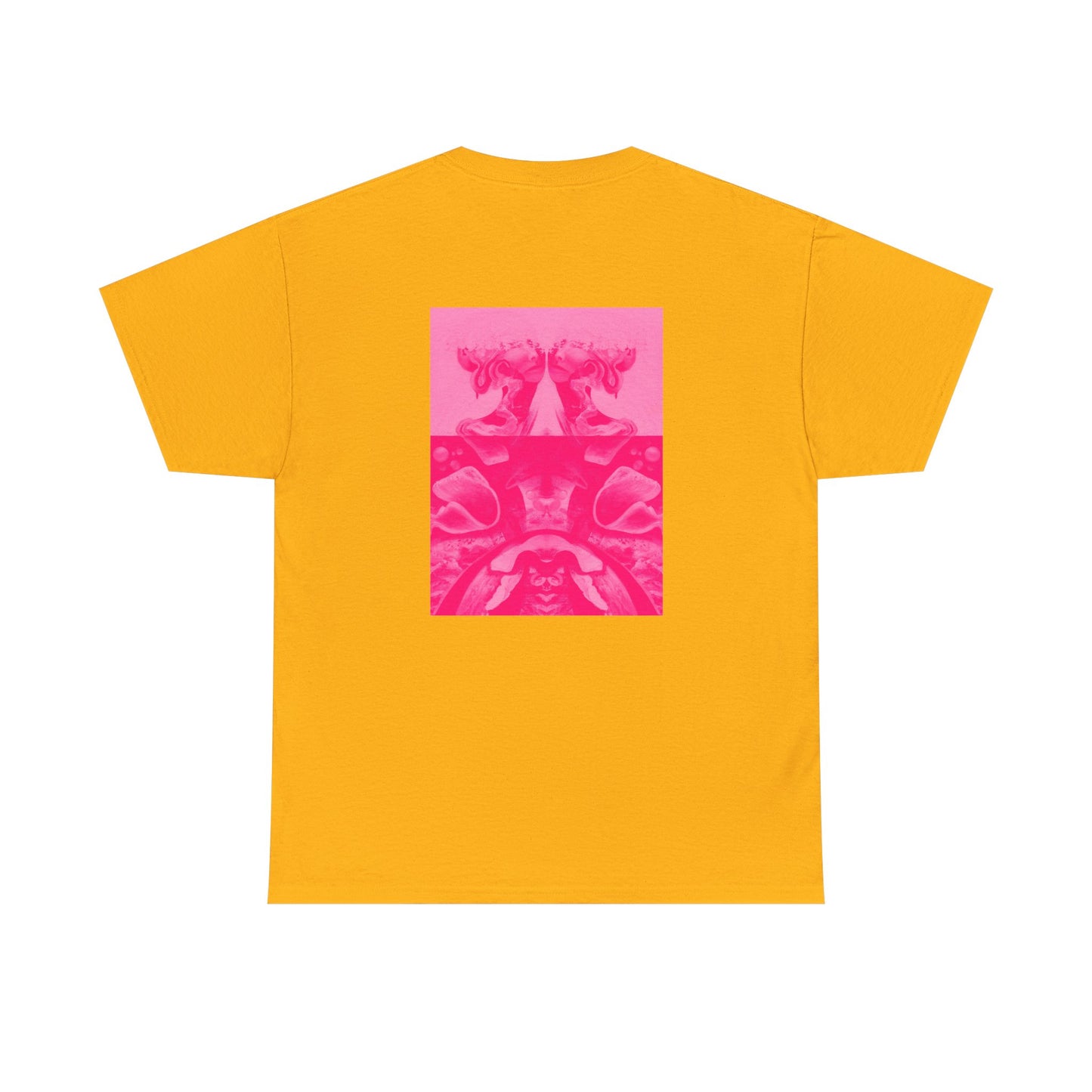 Graphic Tee — Hot Pink Abstract Mirror Design